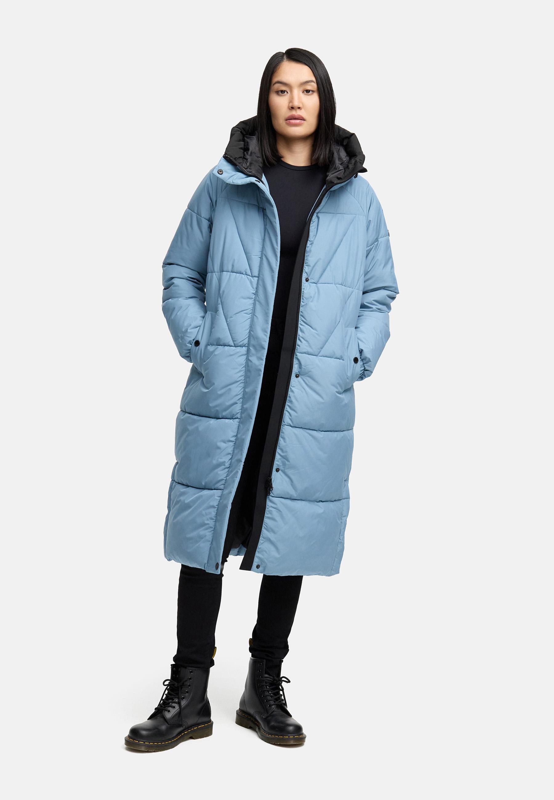 Winter Steppmantel mit seitlichen Gehschlitzen "Yaskaa 16" Powder Blue