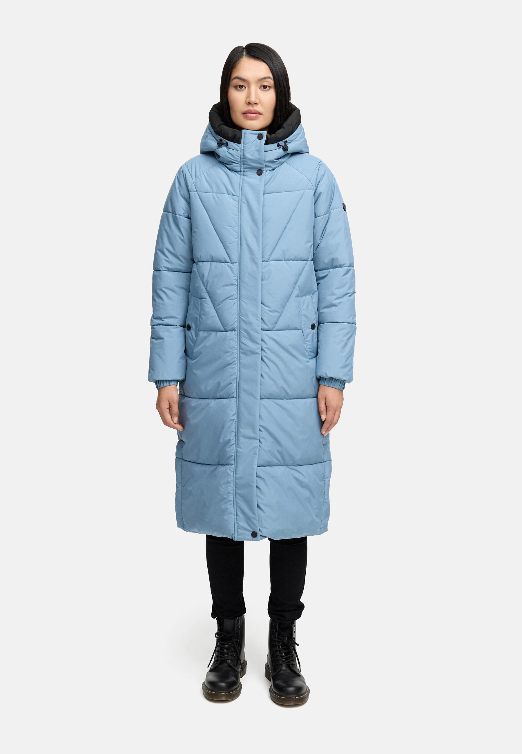 Winter Steppmantel mit seitlichen Gehschlitzen "Yaskaa 16" Powder Blue