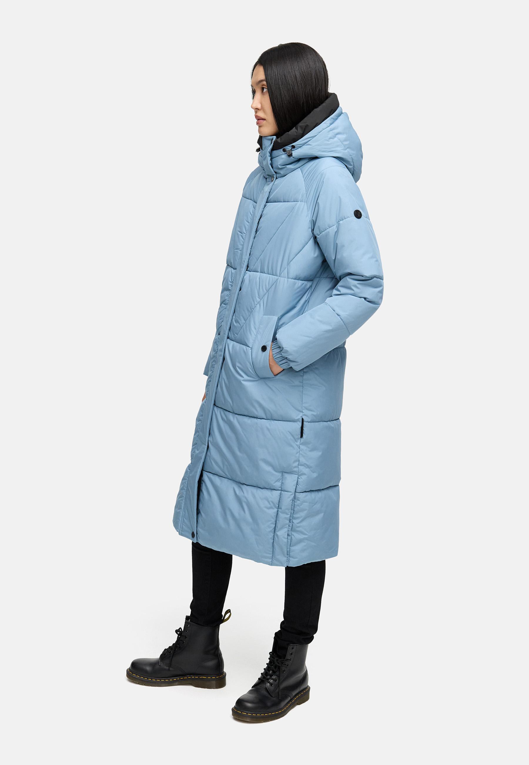 Winter Steppmantel mit seitlichen Gehschlitzen "Yaskaa 16" Powder Blue