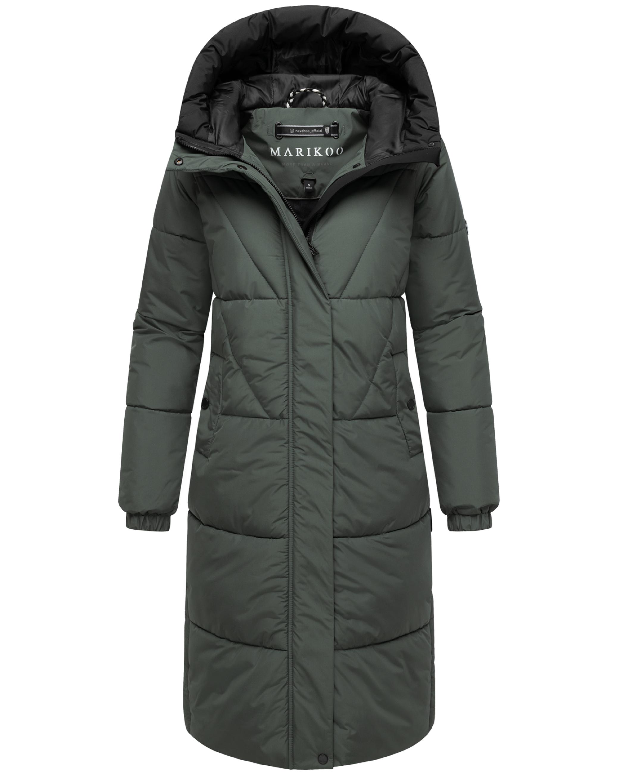 Winter Steppmantel mit seitlichen Gehschlitzen "Yaskaa 16" Stone Green