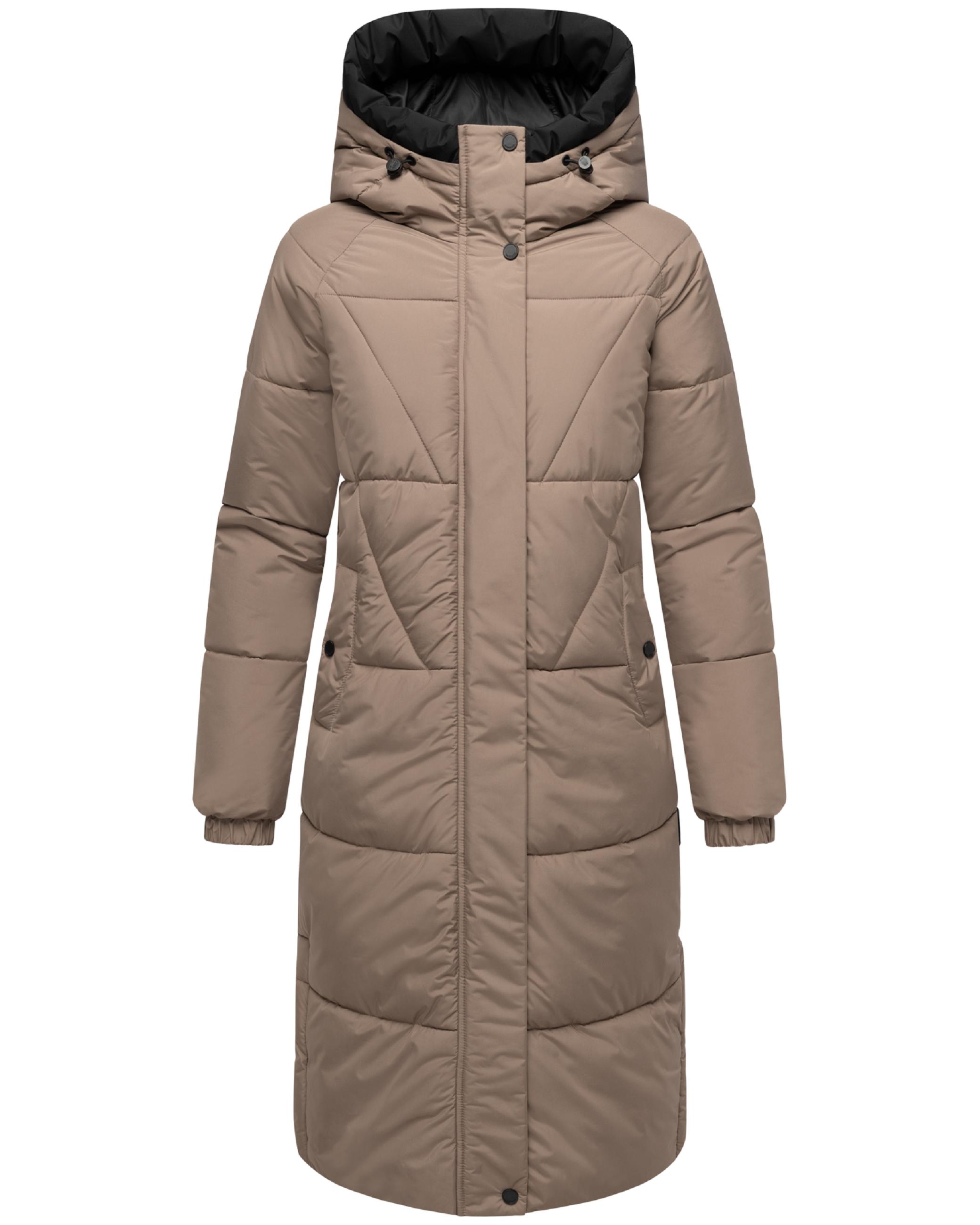 Winter Steppmantel mit seitlichen Gehschlitzen "Yaskaa 16" Taupe Grey