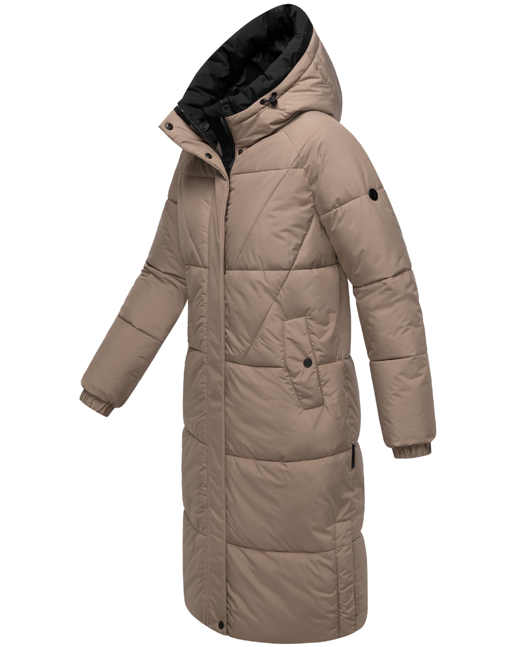 Winter Steppmantel mit seitlichen Gehschlitzen "Yaskaa 16" Taupe Grey