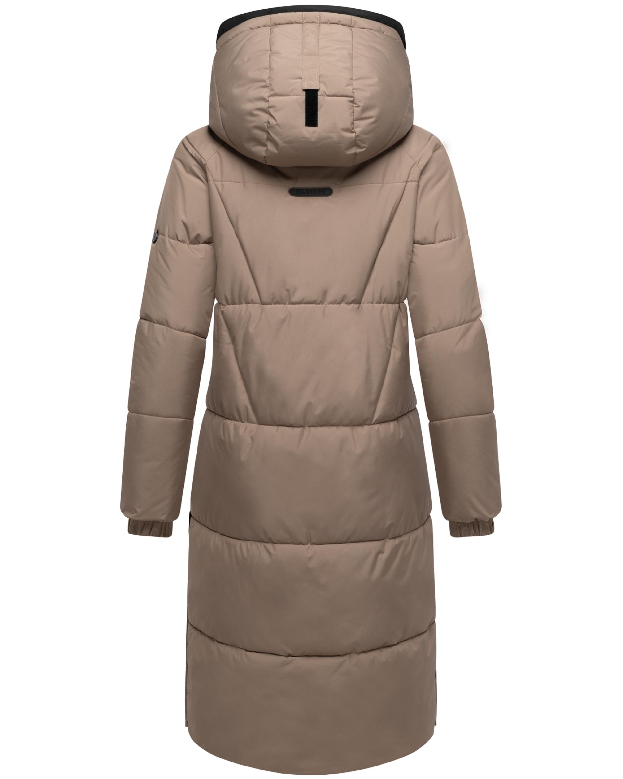 Winter Steppmantel mit seitlichen Gehschlitzen "Yaskaa 16" Taupe Grey