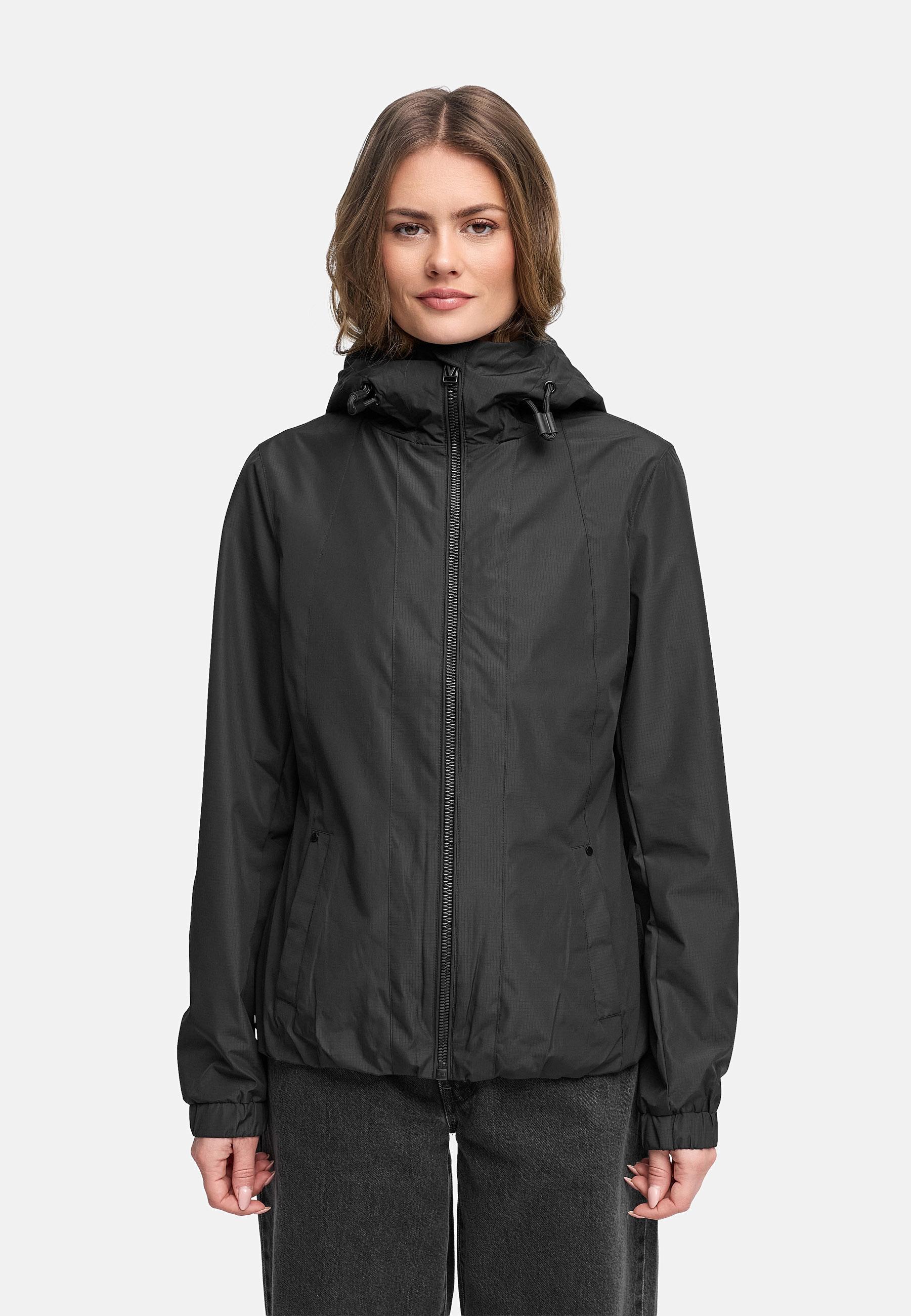 wasserdichte Übergangsjacke mit elastischem Saum "Yoshikoo 16" Black