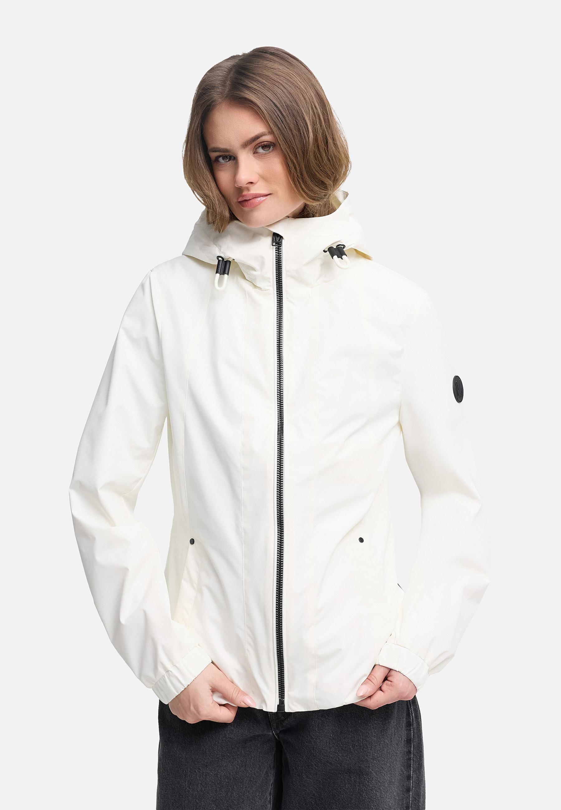 wasserdichte Übergangsjacke mit elastischem Saum "Yoshikoo 16" Offwhite