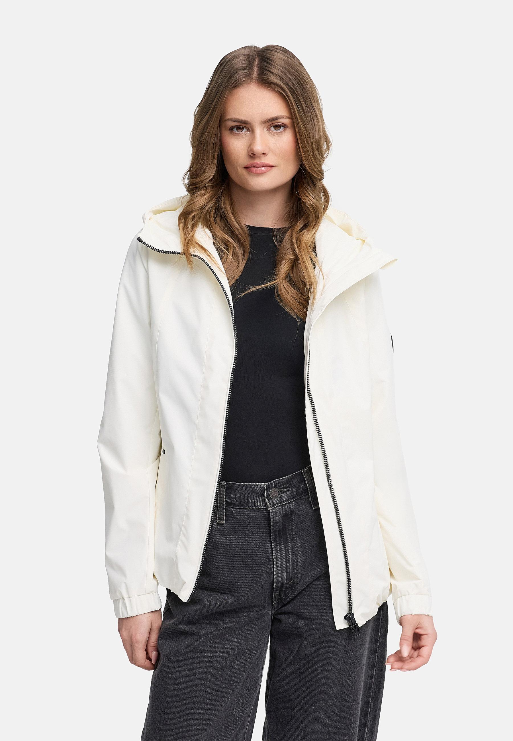 wasserdichte Übergangsjacke mit elastischem Saum "Yoshikoo 16" Offwhite