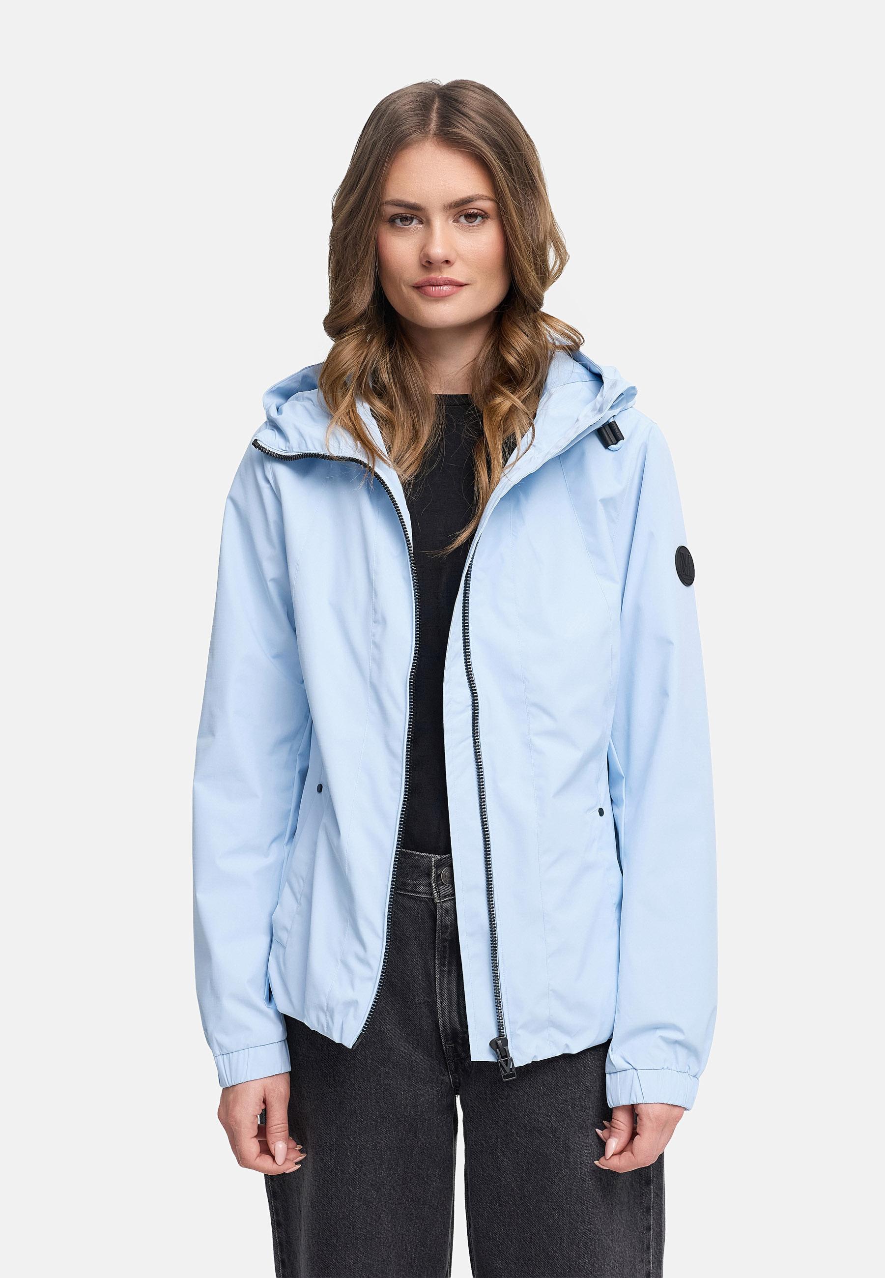 wasserdichte Übergangsjacke mit elastischem Saum "Yoshikoo 16" Soft Blue