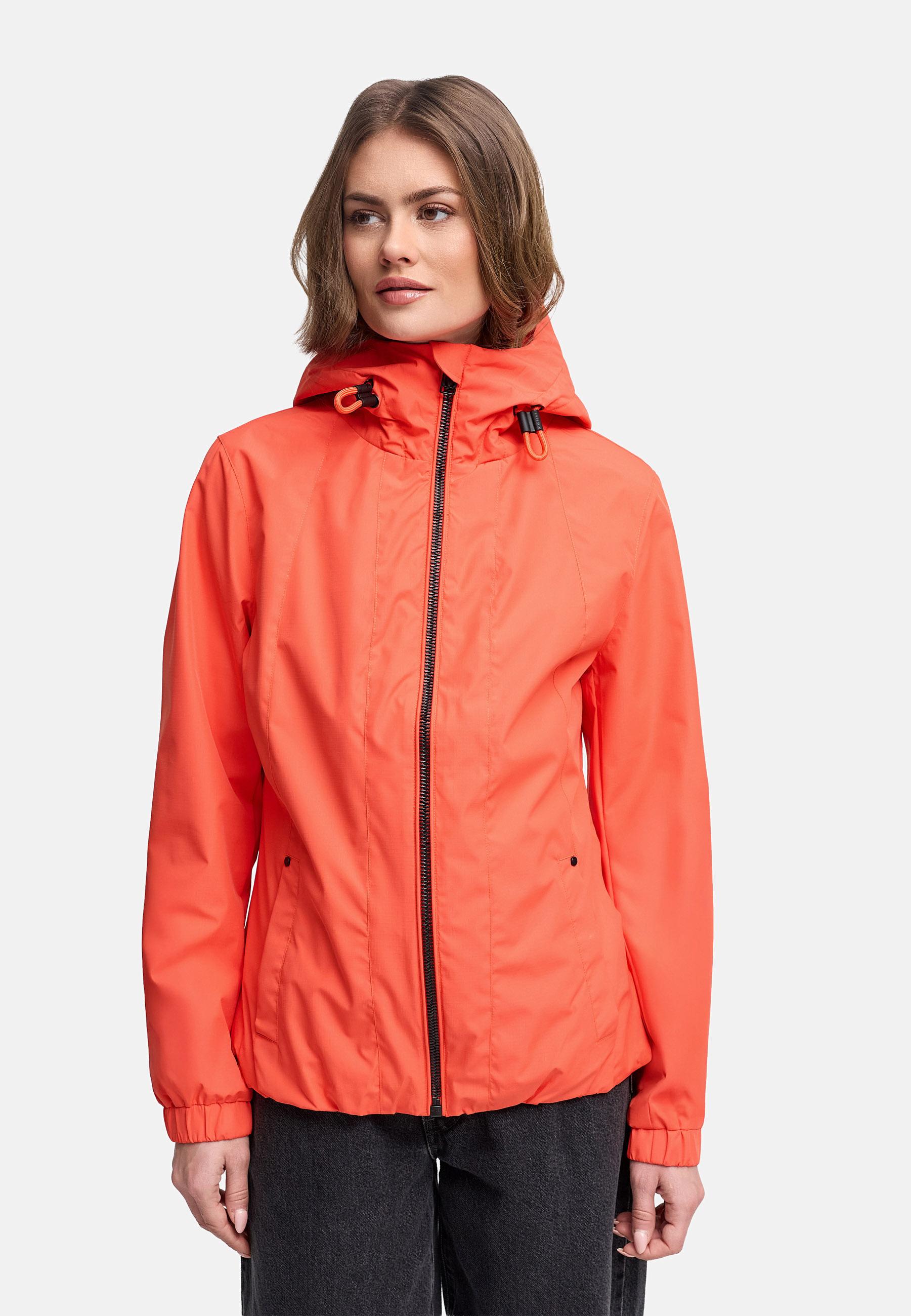 wasserdichte Übergangsjacke mit elastischem Saum "Yoshikoo 16" Spicy Orange