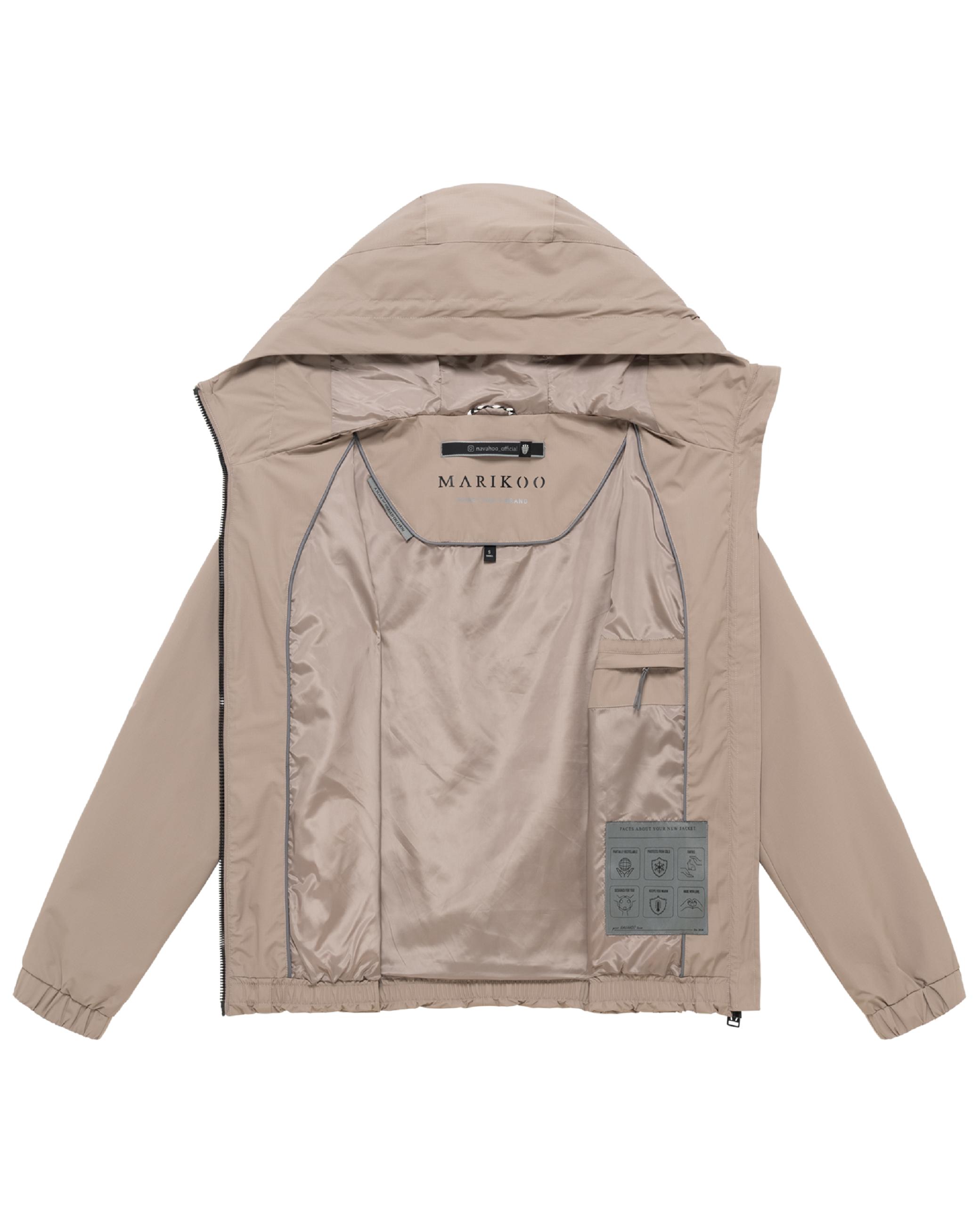 wasserdichte Übergangsjacke mit elastischem Saum "Yoshikoo 16" Taupe Grey