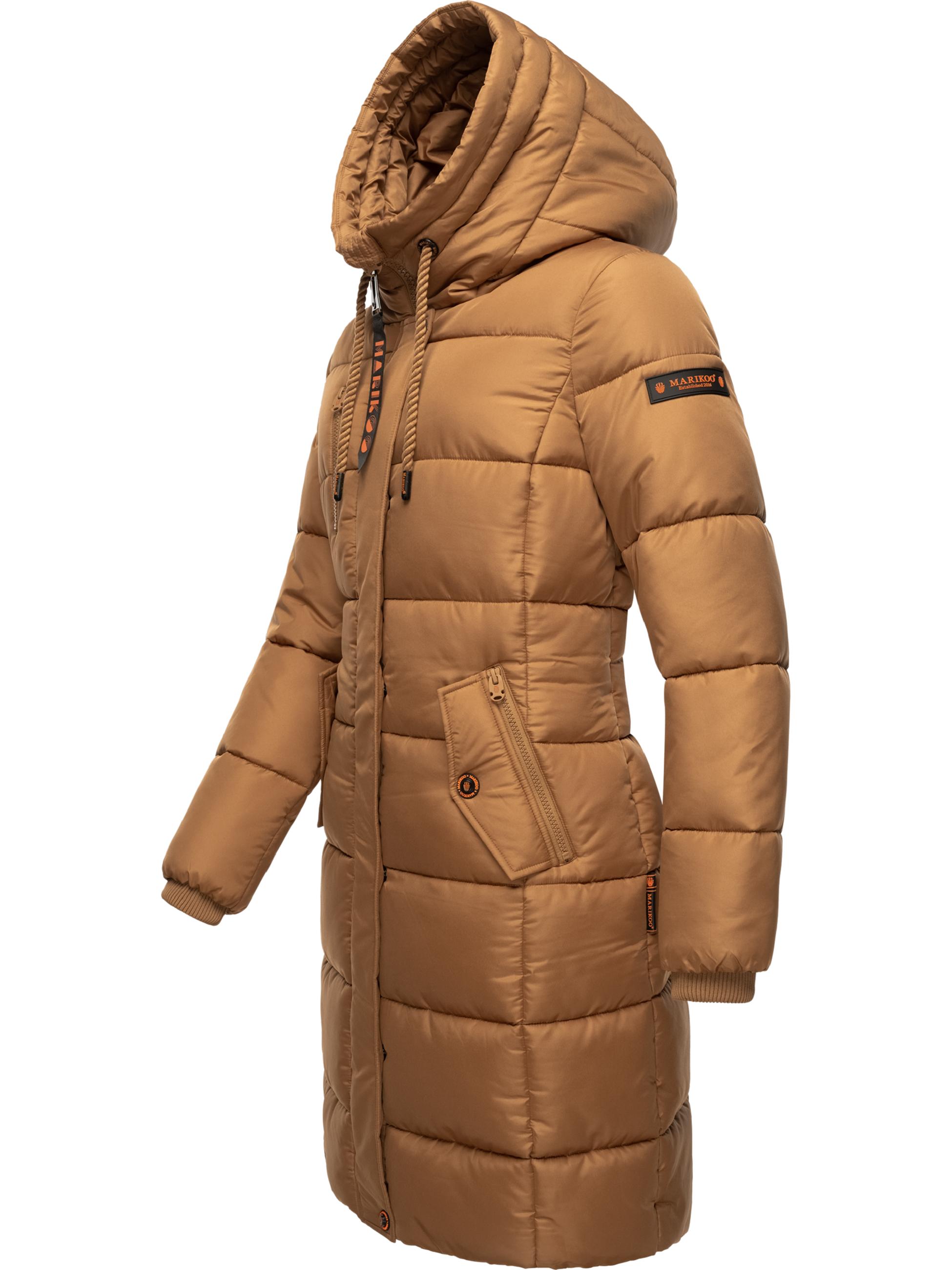 Langer Winter Steppmantel "Yuikoo" Camel