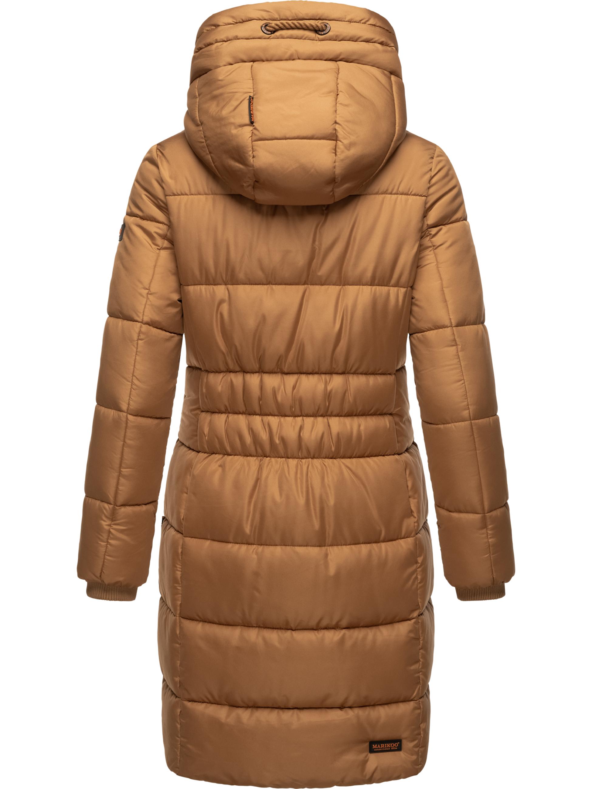 Langer Winter Steppmantel "Yuikoo" Camel