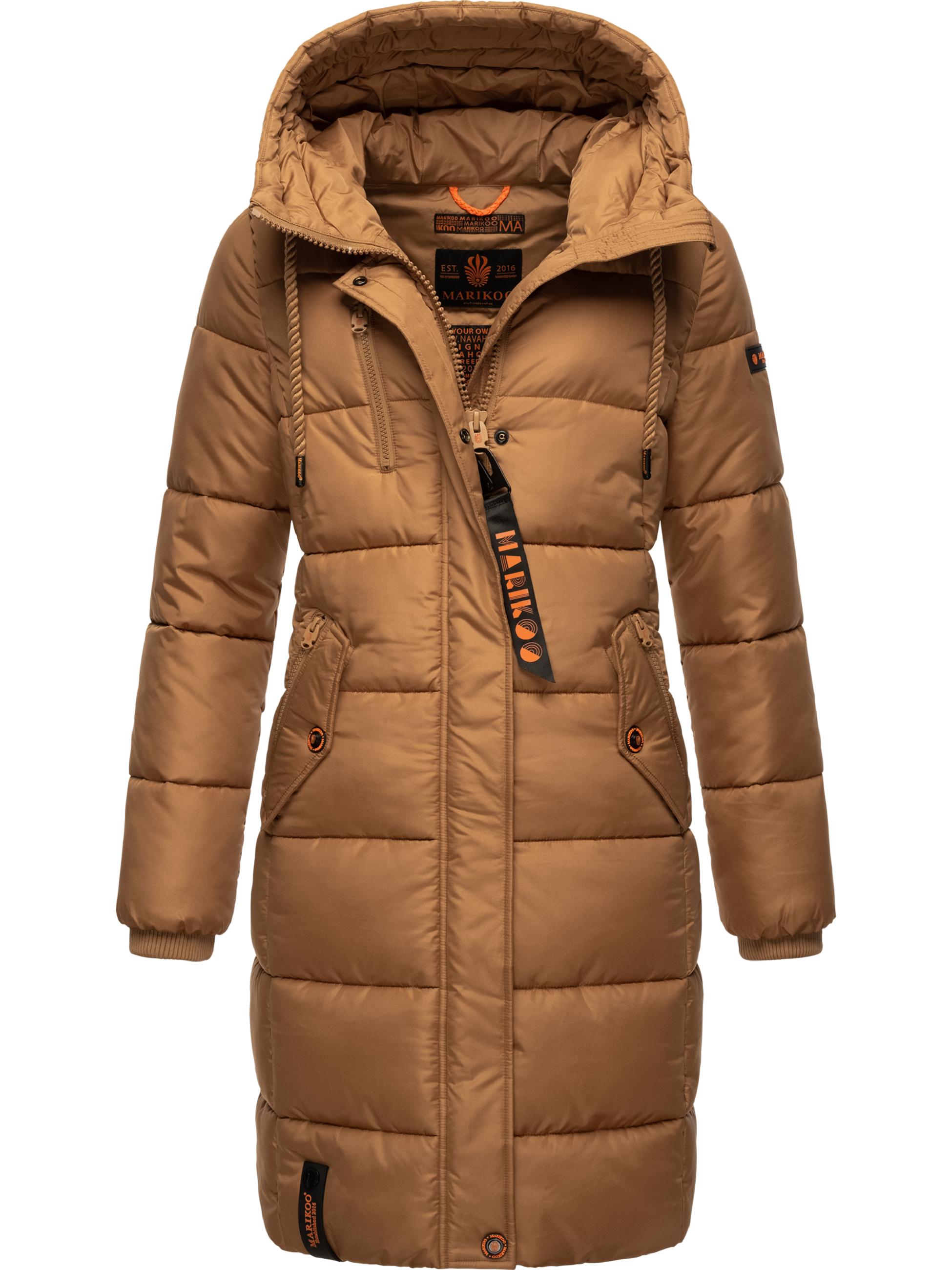 Langer Winter Steppmantel "Yuikoo" Camel