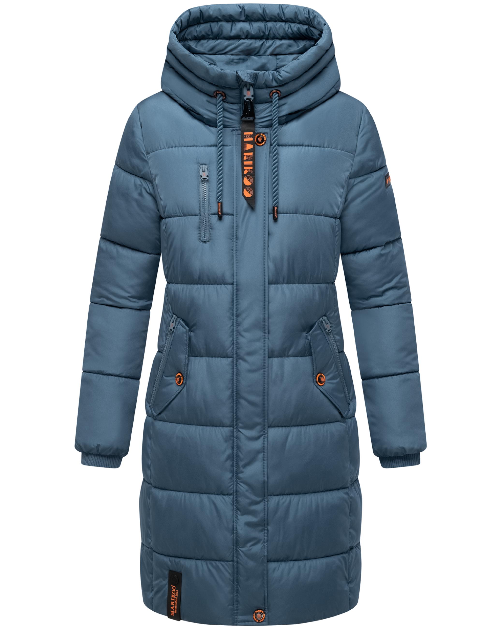 Langer Winter Steppmantel "Yuikoo" Dusty Blue