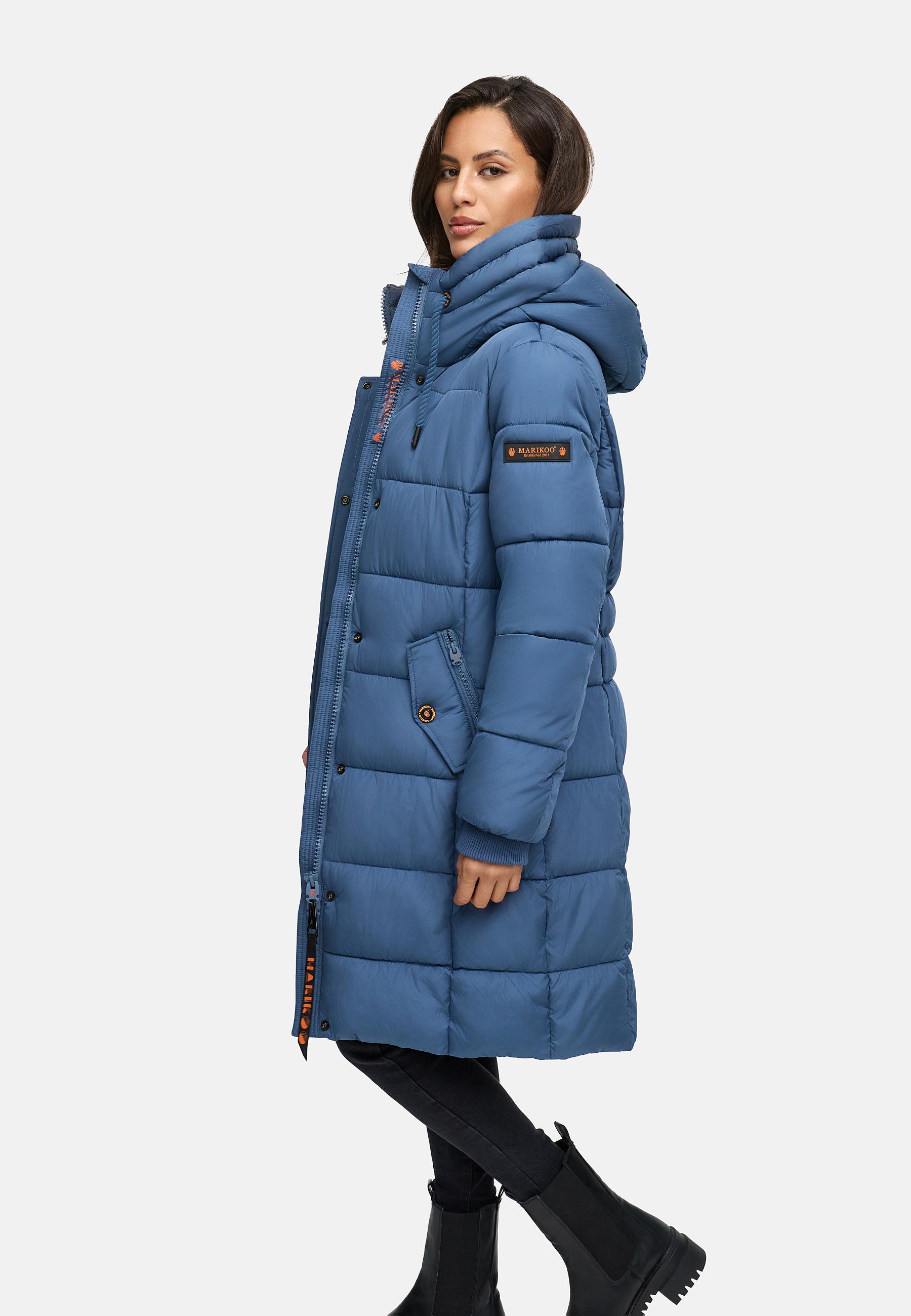 Langer Winter Steppmantel "Yuikoo" Dusty Blue
