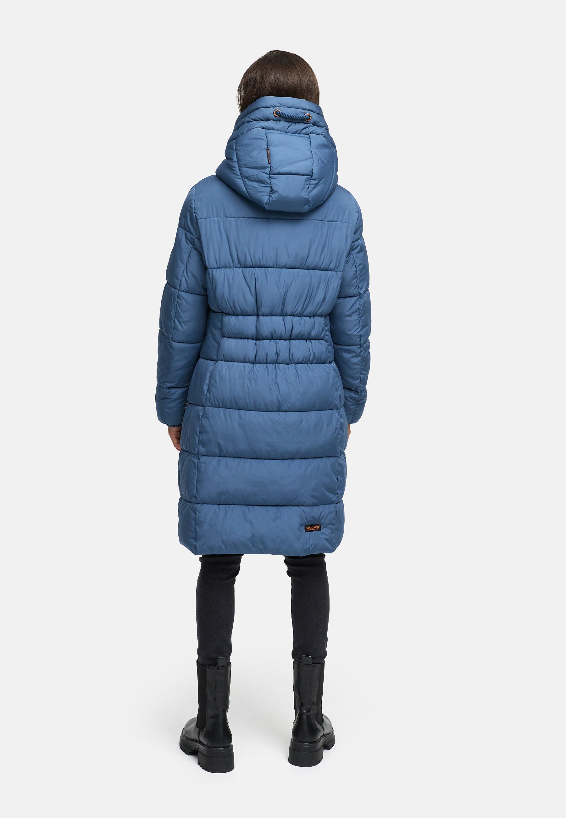 Langer Winter Steppmantel "Yuikoo" Dusty Blue