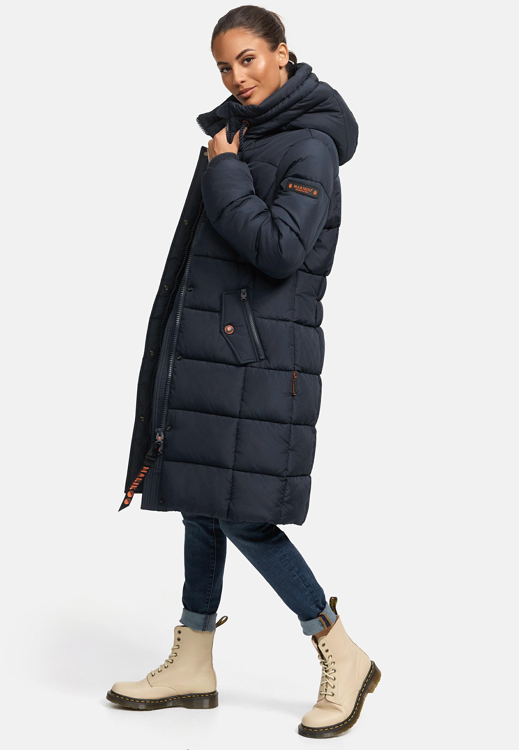 Langer Winter Steppmantel "Yuikoo" Navy