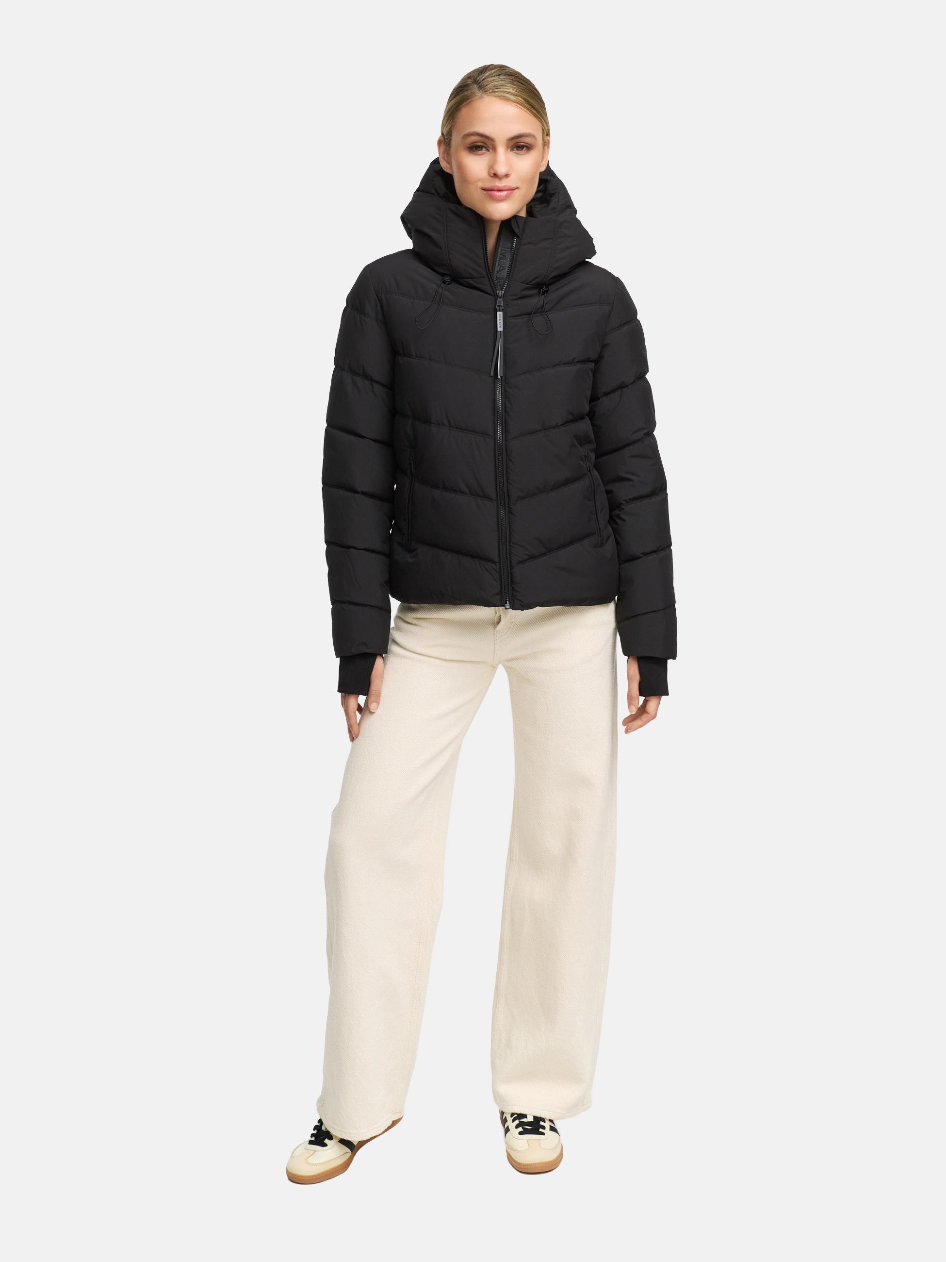 Kurze Winter Steppjacke "Yukanii XVI-1" Black