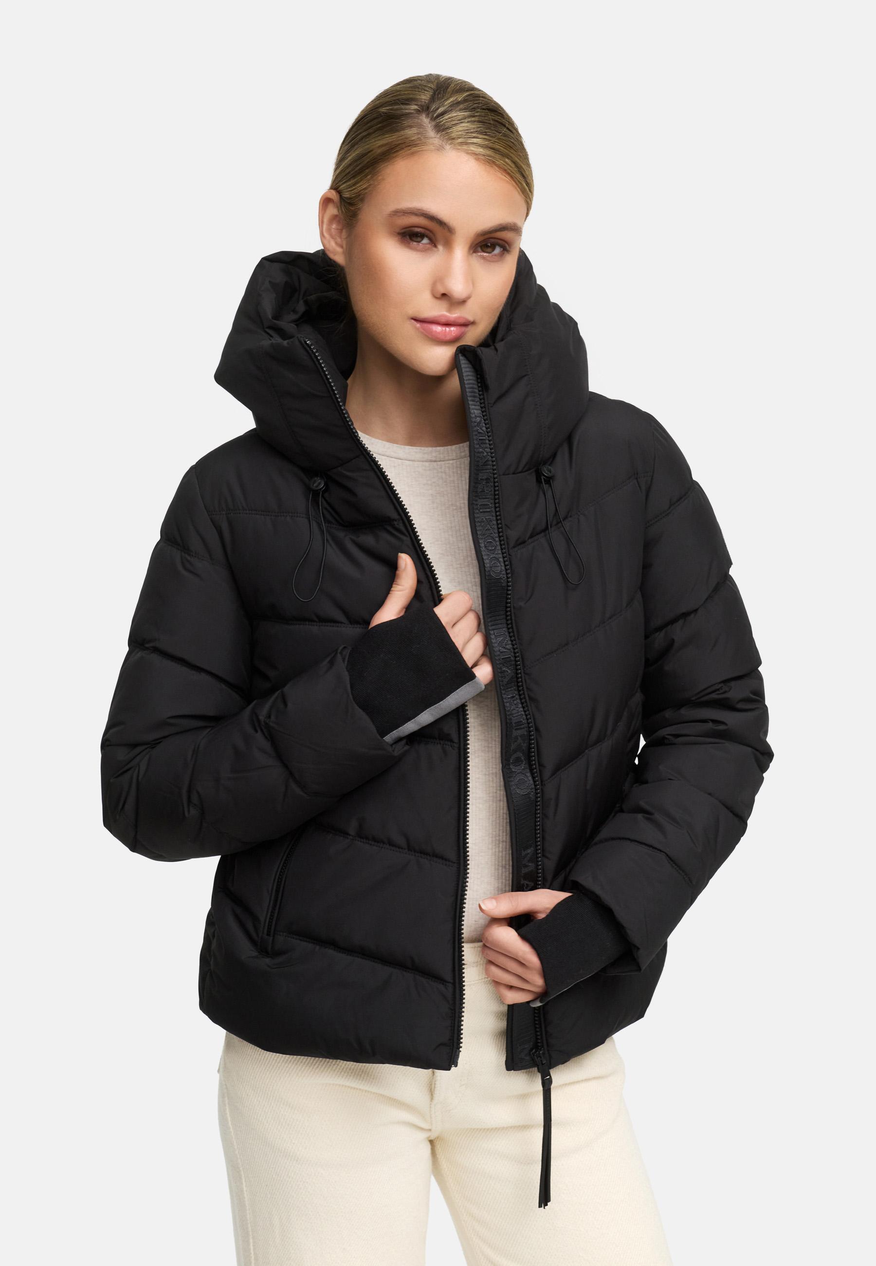 Kurze Winter Steppjacke "Yukanii XVI-1" Black