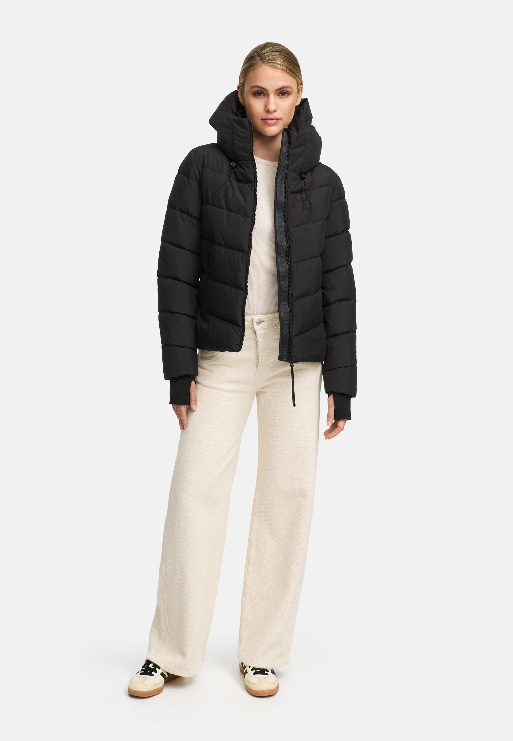Kurze Winter Steppjacke "Yukanii XVI-1" Black