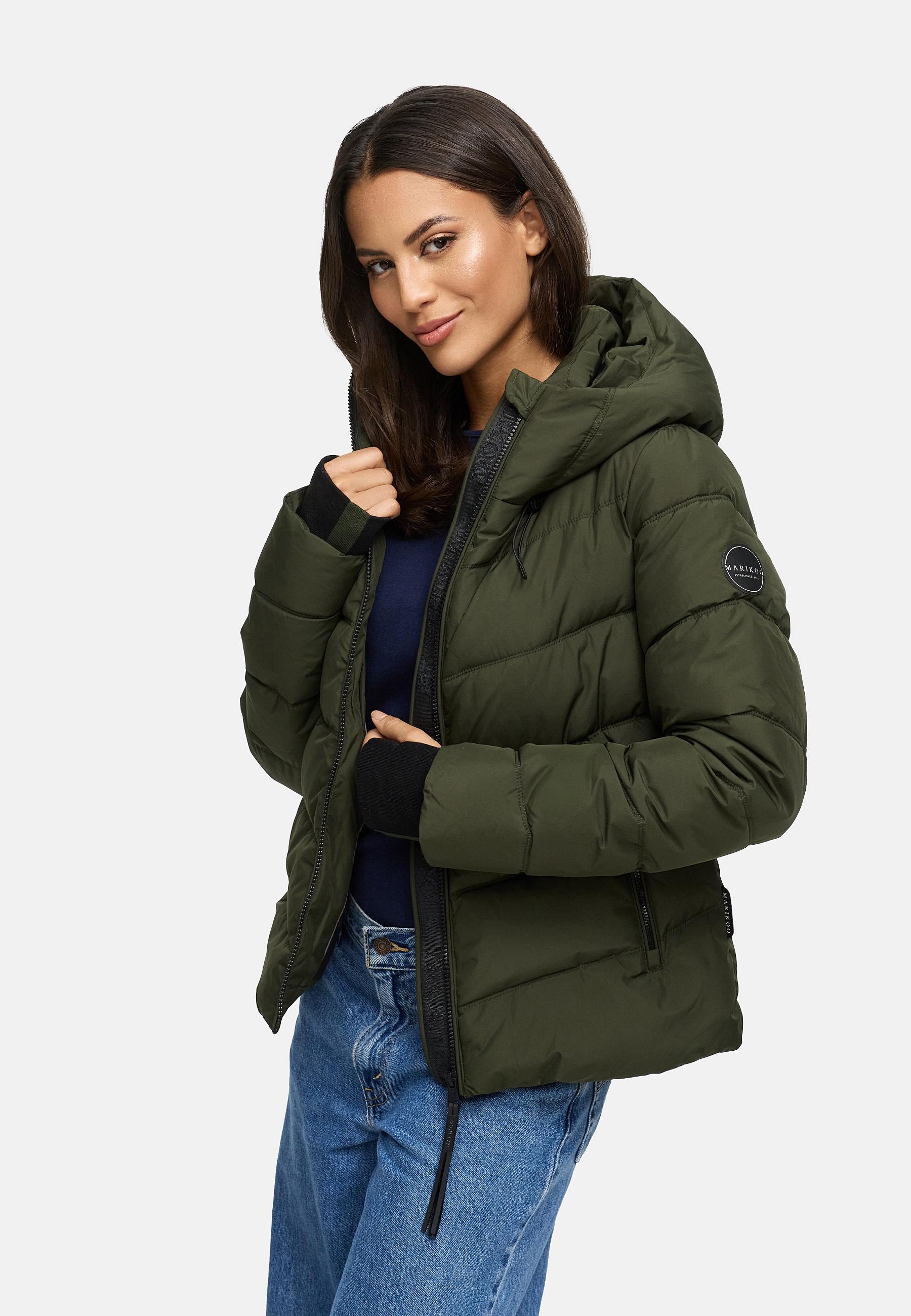 Kurze Winter Steppjacke "Yukanii XVI-1" Dark Olive