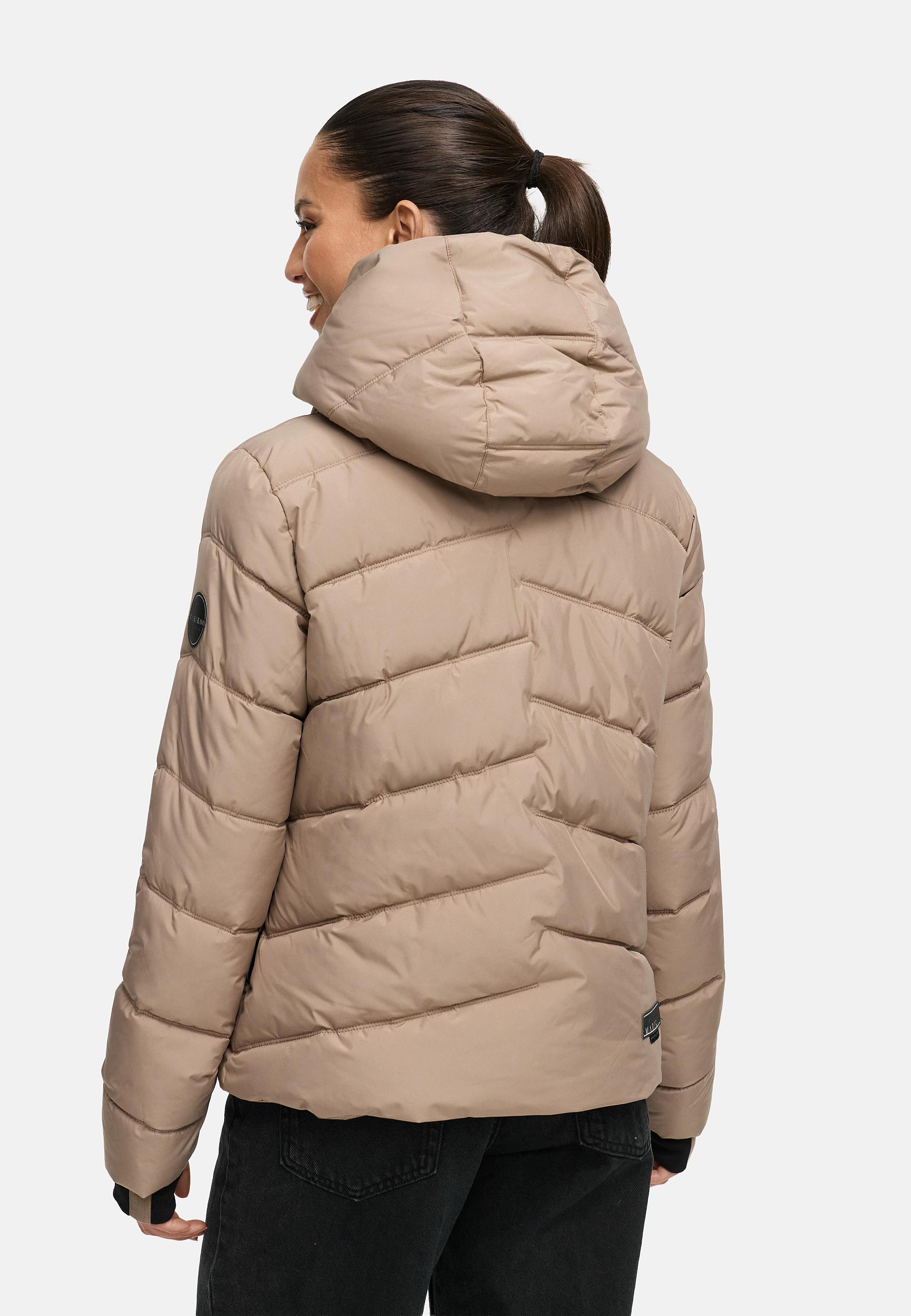 Kurze Winter Steppjacke "Yukanii XVI-1" Taupe Grey