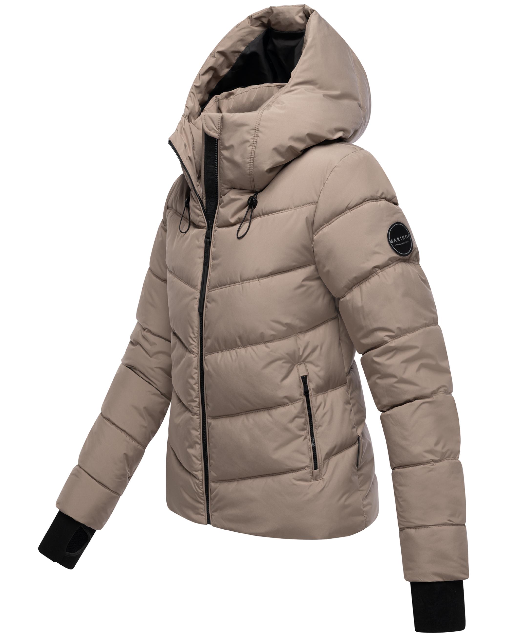 Kurze Winter Steppjacke "Yukanii XVI-1" Taupe Grey