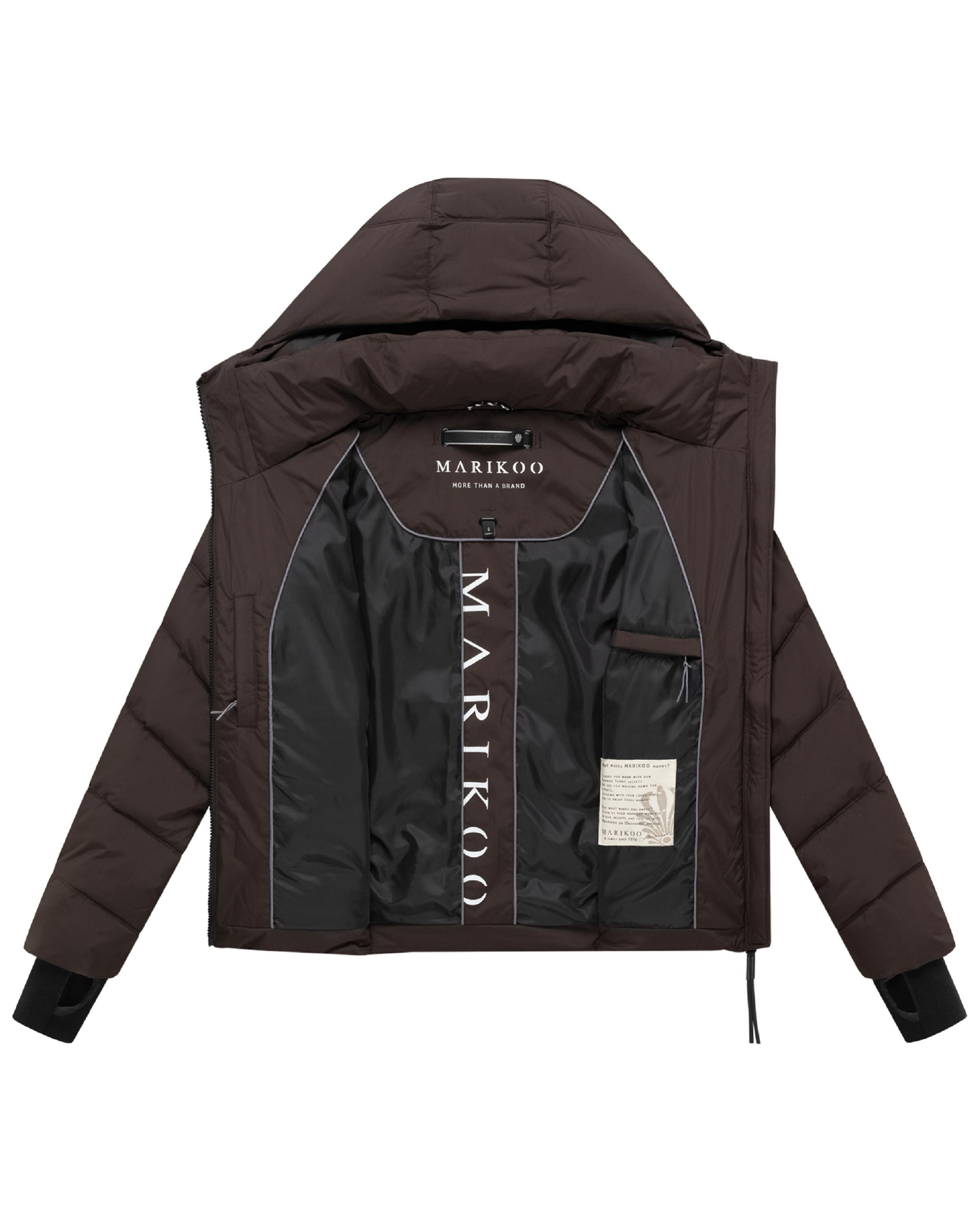 Kurze Winter Steppjacke "Yukanii XVI" Choco