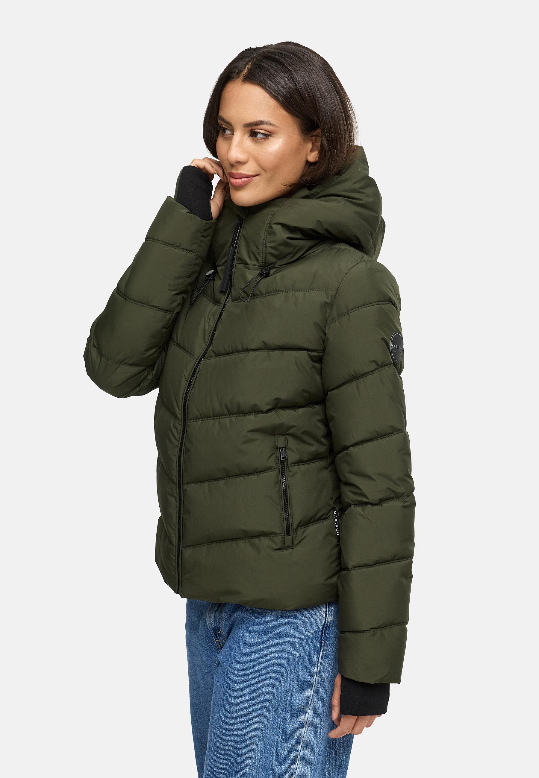 Kurze Winter Steppjacke "Yukanii XVI" Dark Olive