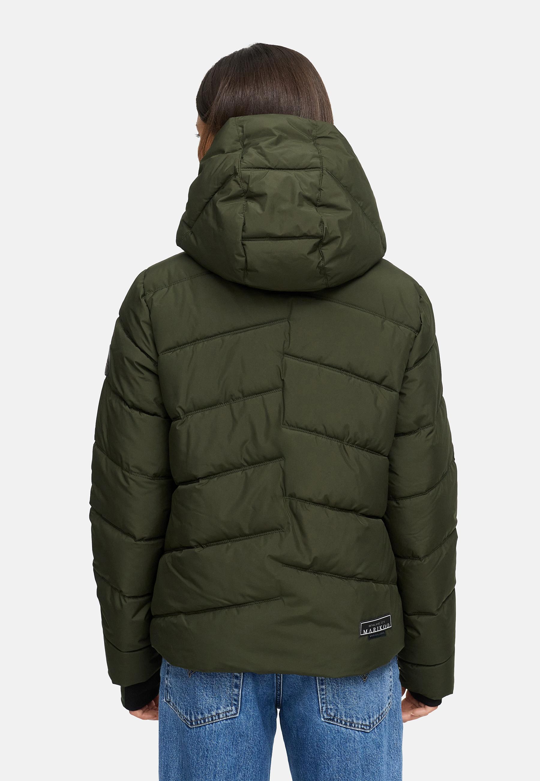 Kurze Winter Steppjacke "Yukanii XVI" Dark Olive