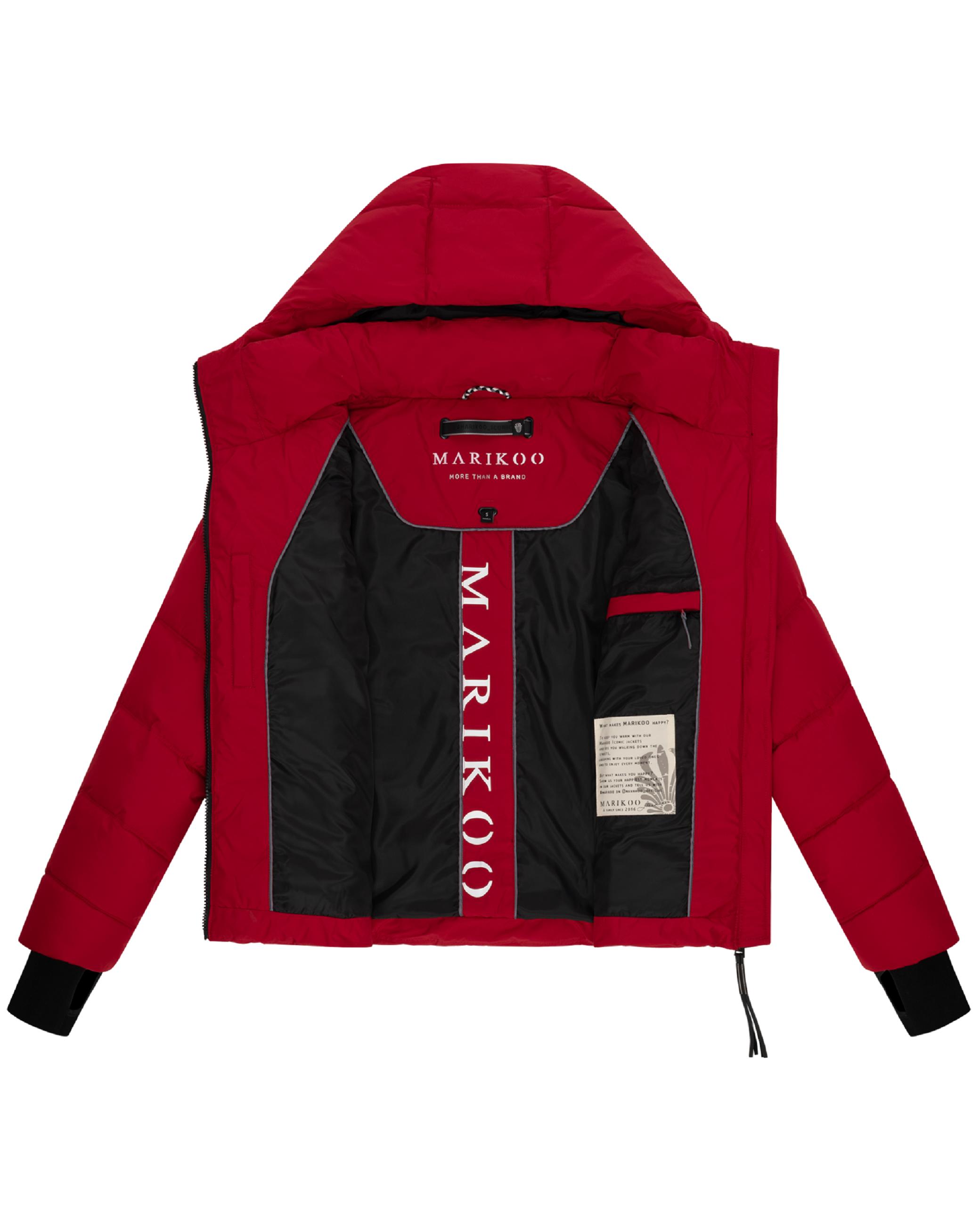 Kurze Winter Steppjacke "Yukanii XVI" Deep Red