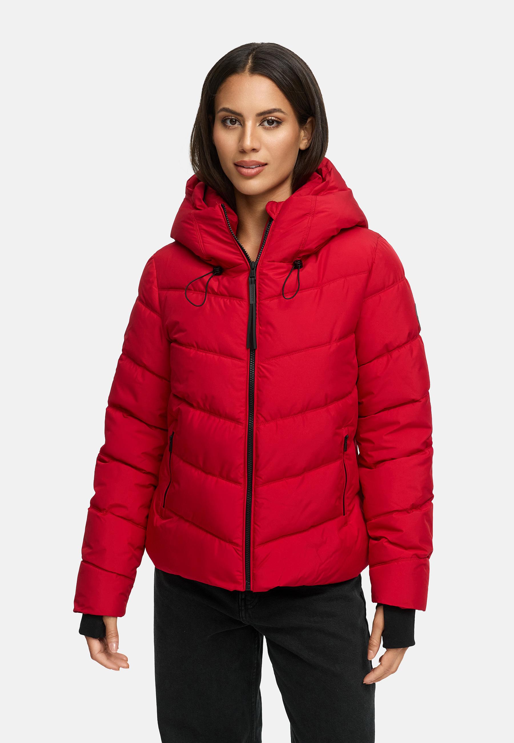 Kurze Winter Steppjacke "Yukanii XVI" Deep Red