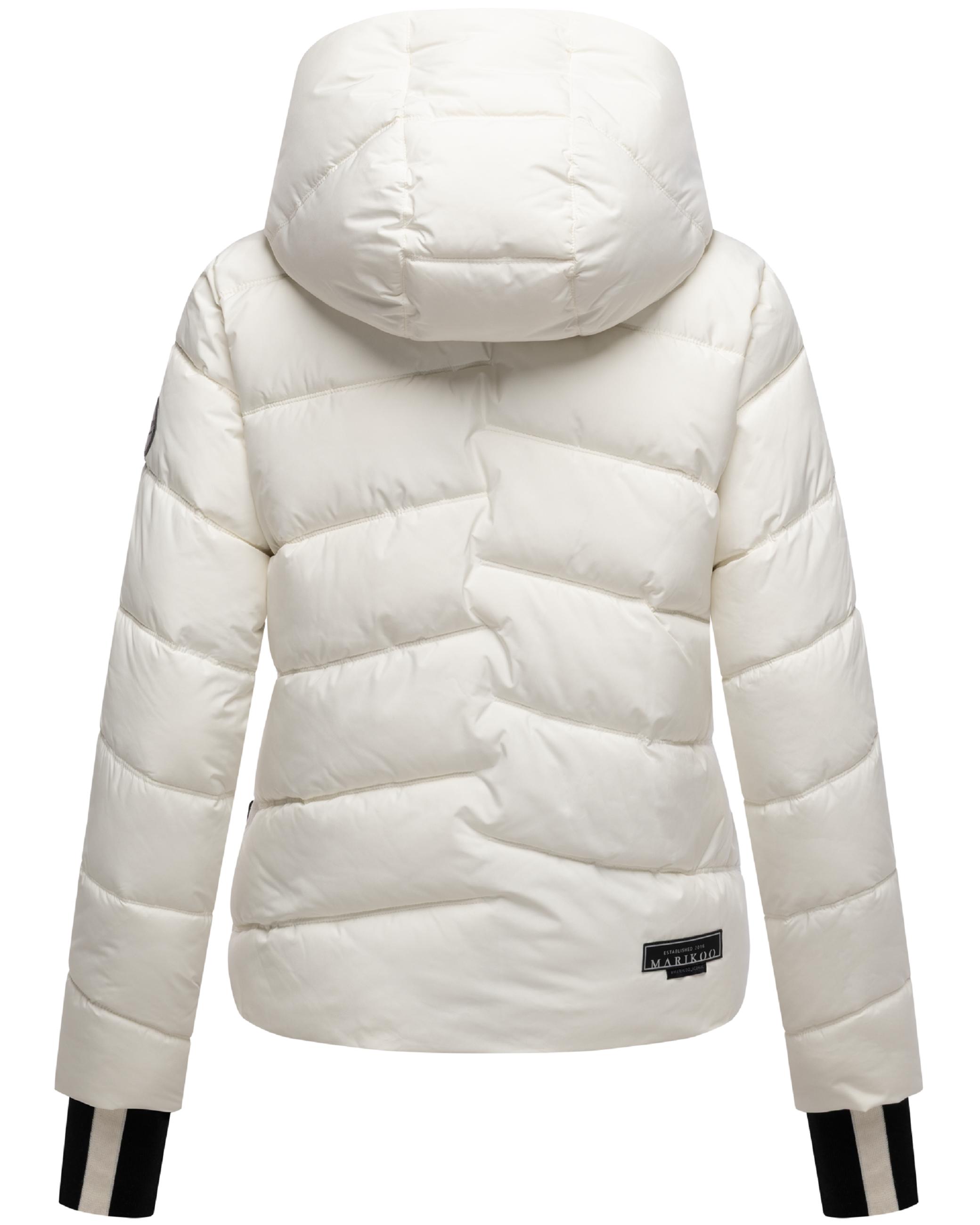 Kurze Winter Steppjacke "Yukanii XVI" Offwhite