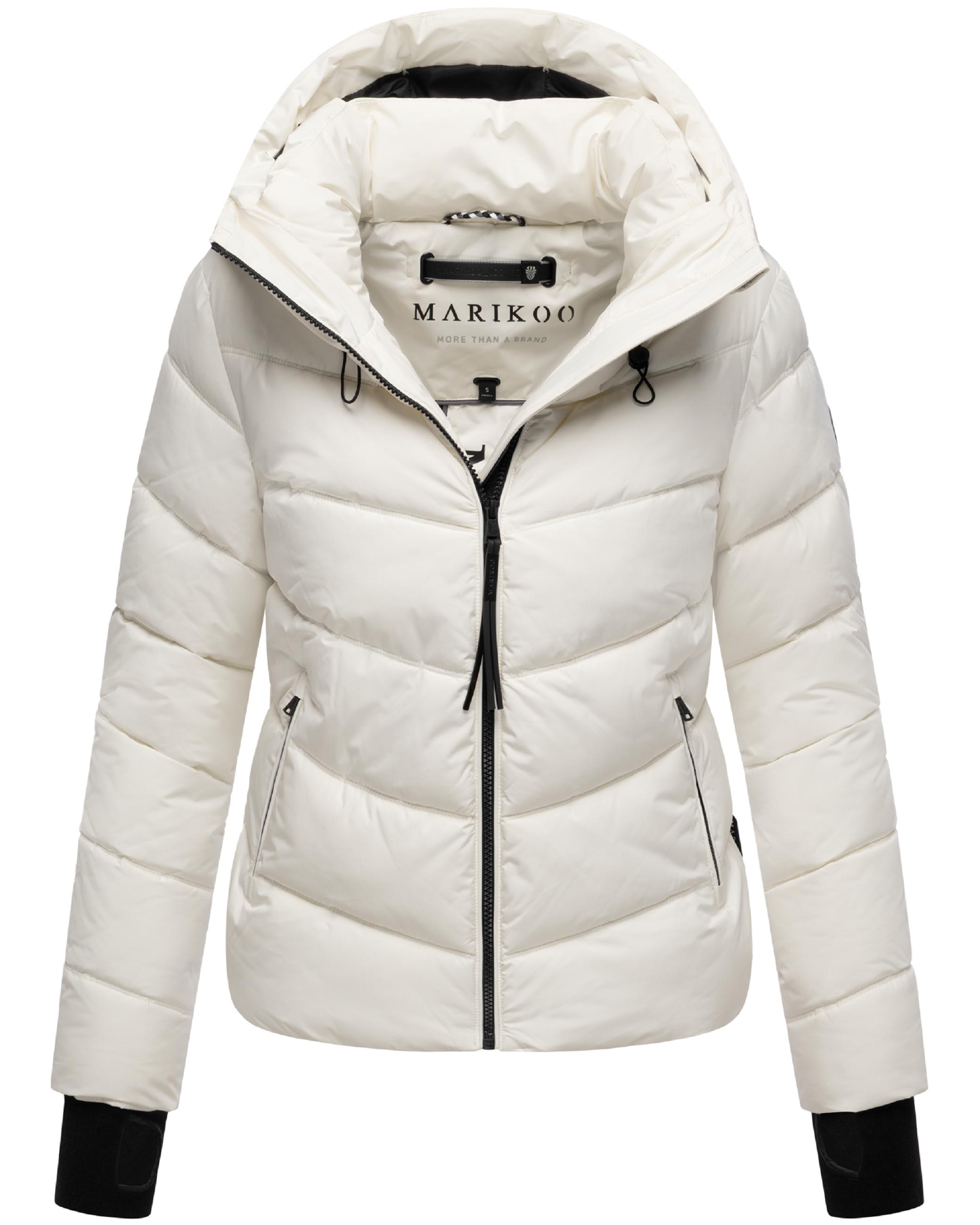 Kurze Winter Steppjacke "Yukanii XVI" Offwhite