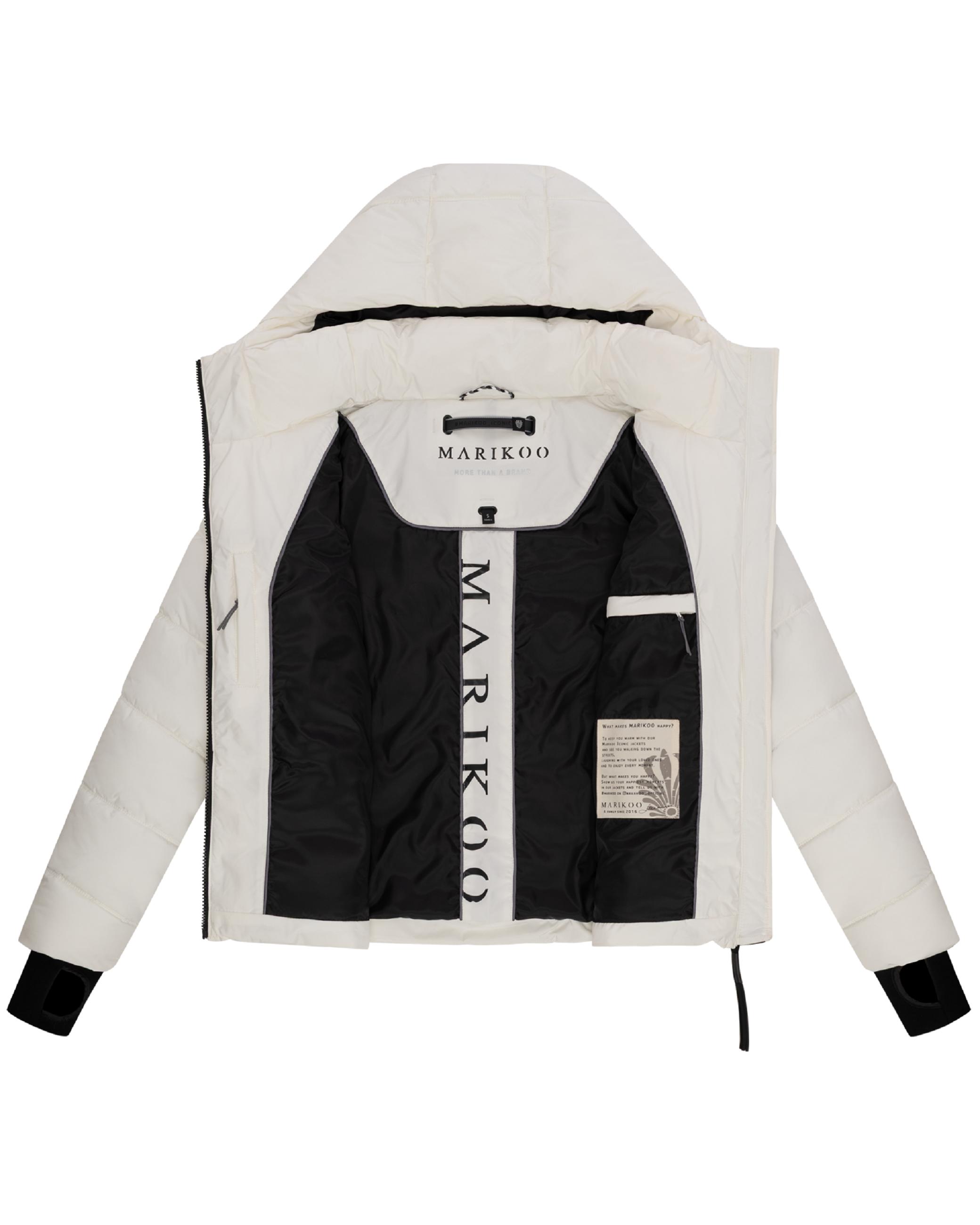 Kurze Winter Steppjacke "Yukanii XVI" Offwhite
