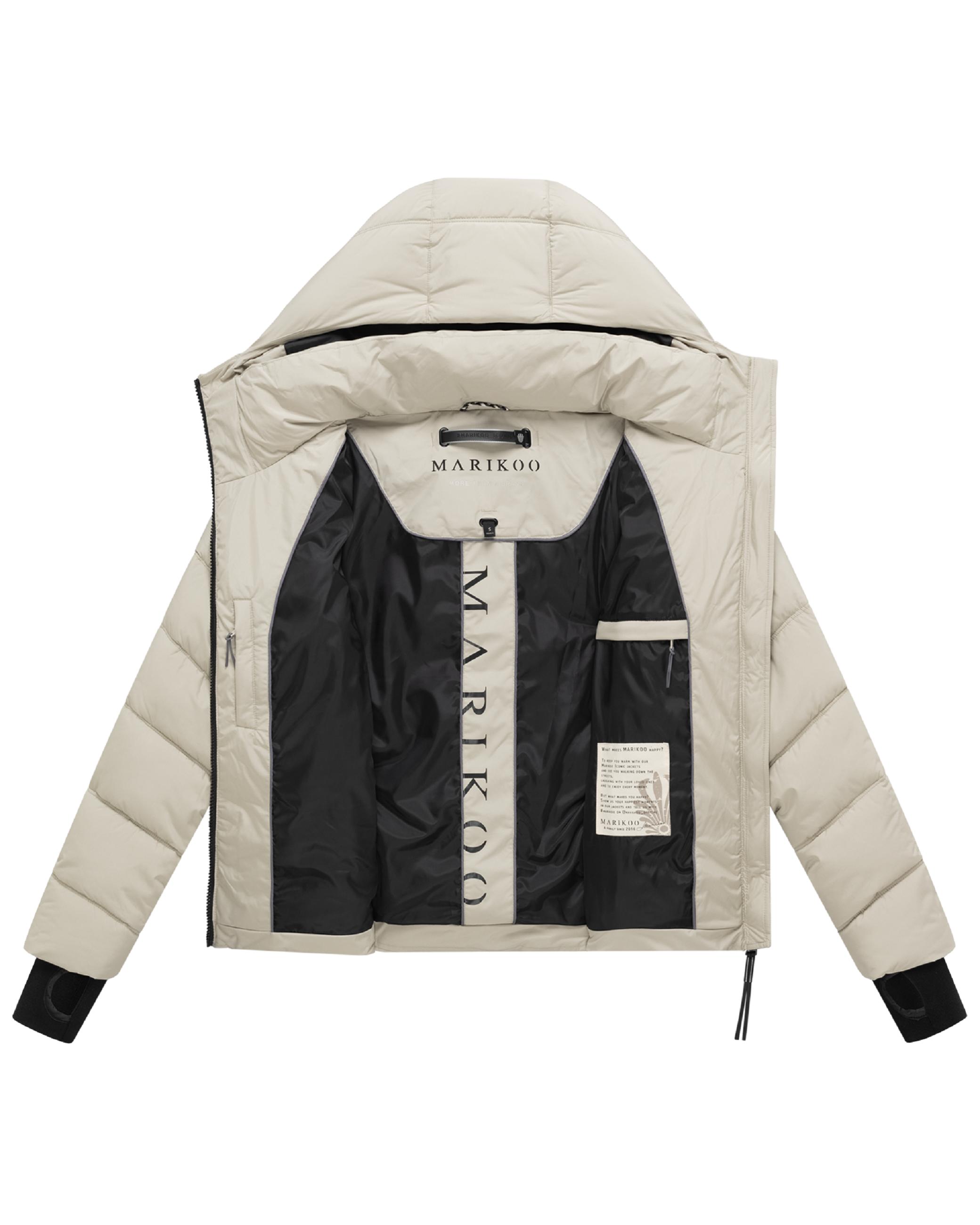 Kurze Winter Steppjacke "Yukanii XVI" Pebble Grey