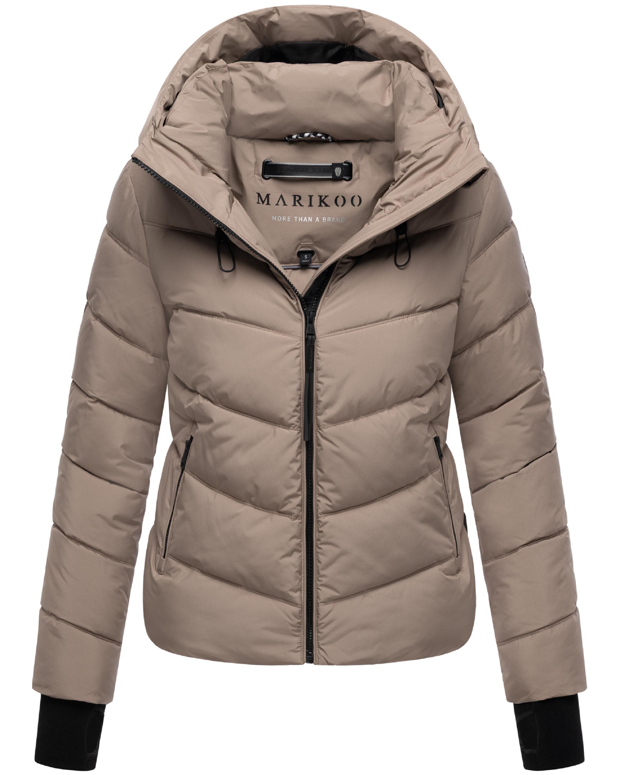 Kurze Winter Steppjacke "Yukanii XVI" Taupe Grey