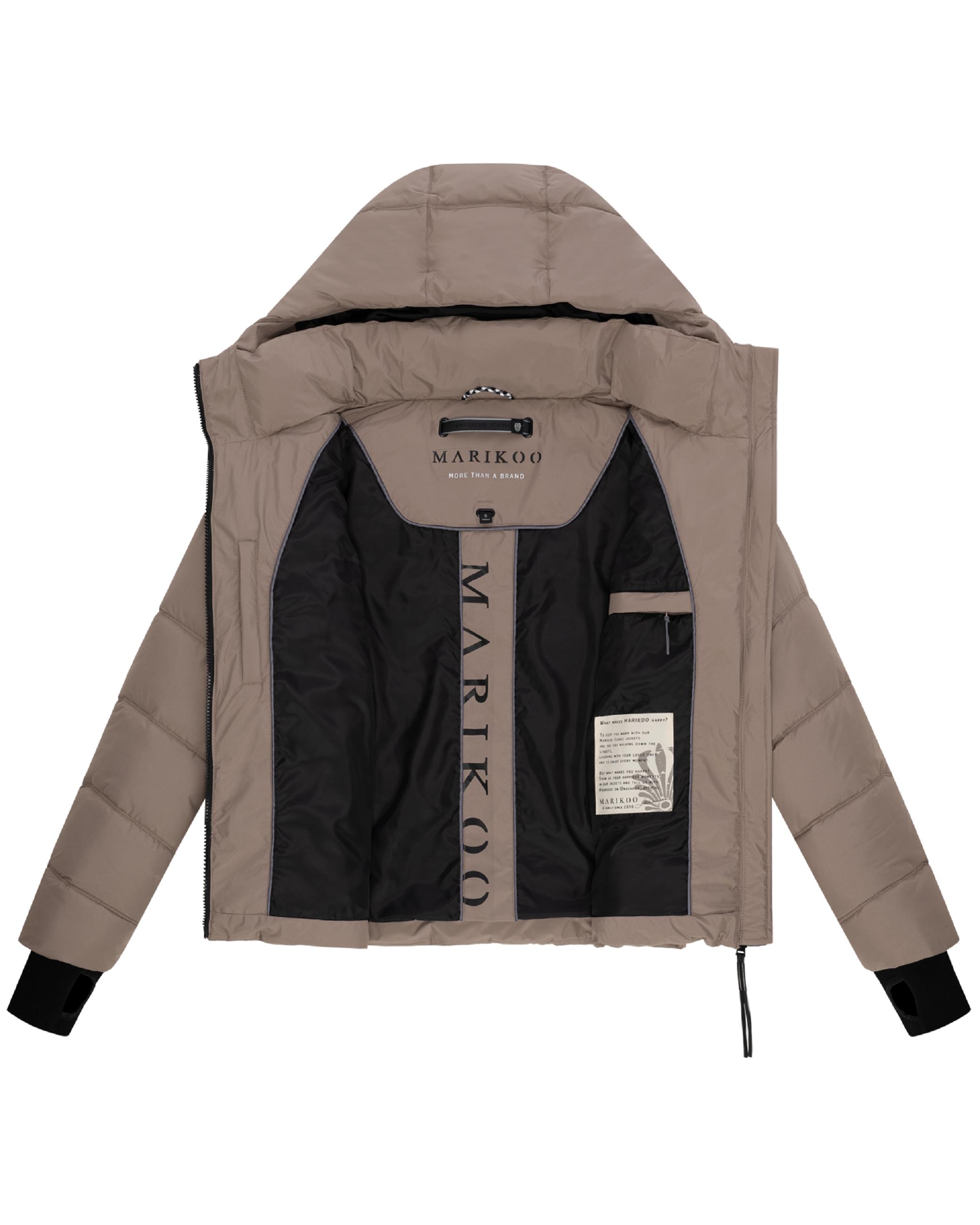 Kurze Winter Steppjacke "Yukanii XVI" Taupe Grey