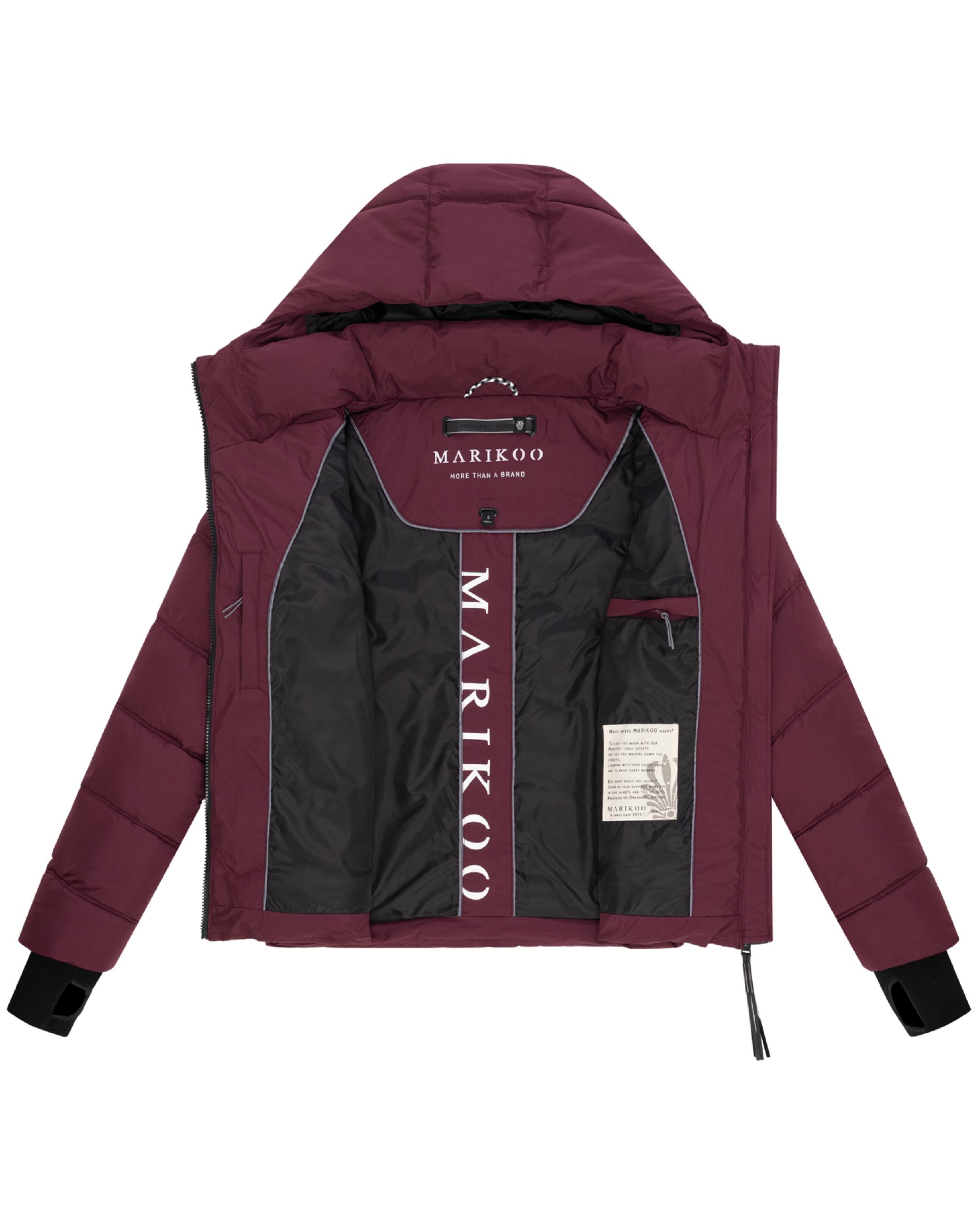 Kurze Winter Steppjacke "Yukanii XVI" Wine