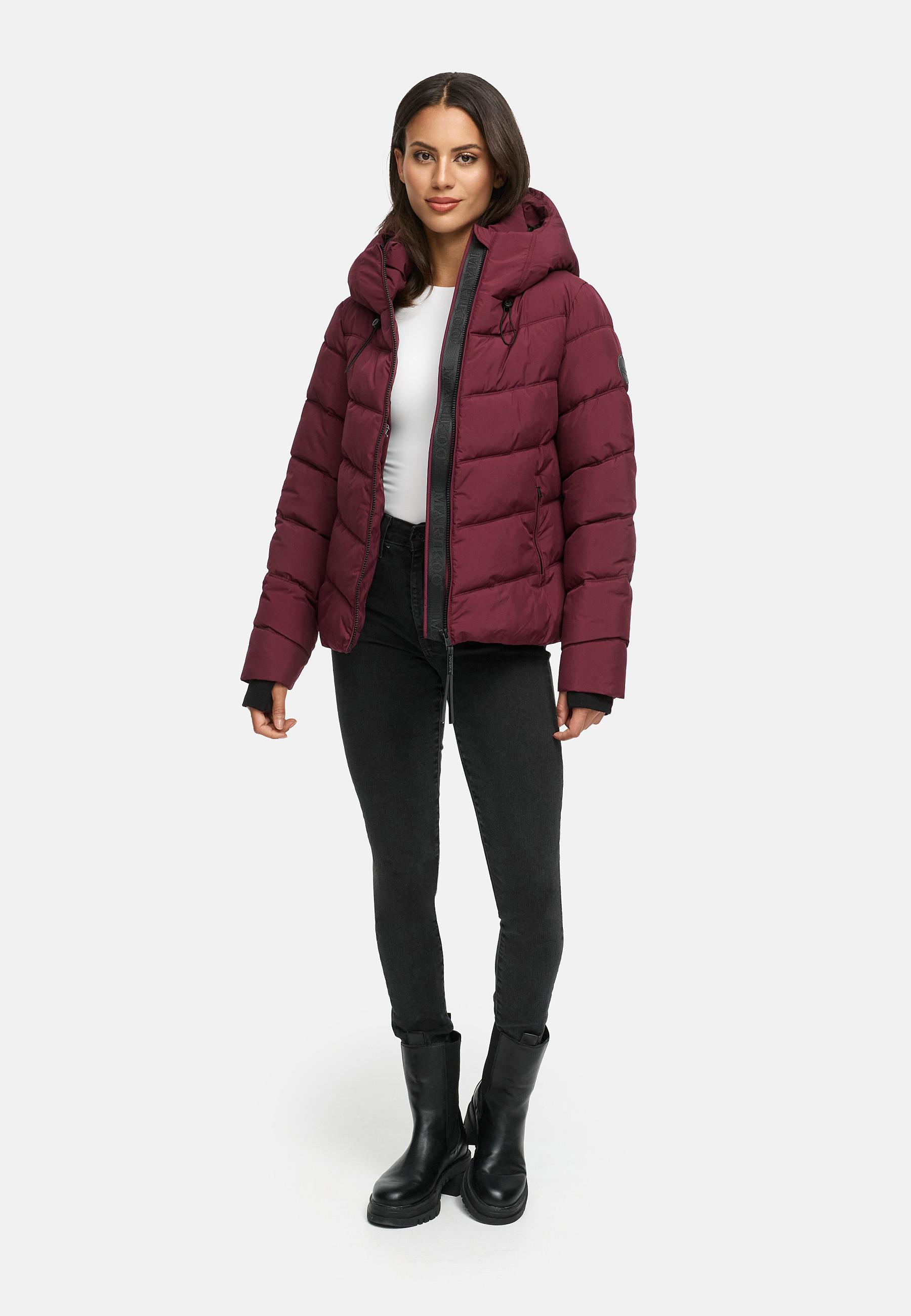 Kurze Winter Steppjacke "Yukanii XVI" Wine