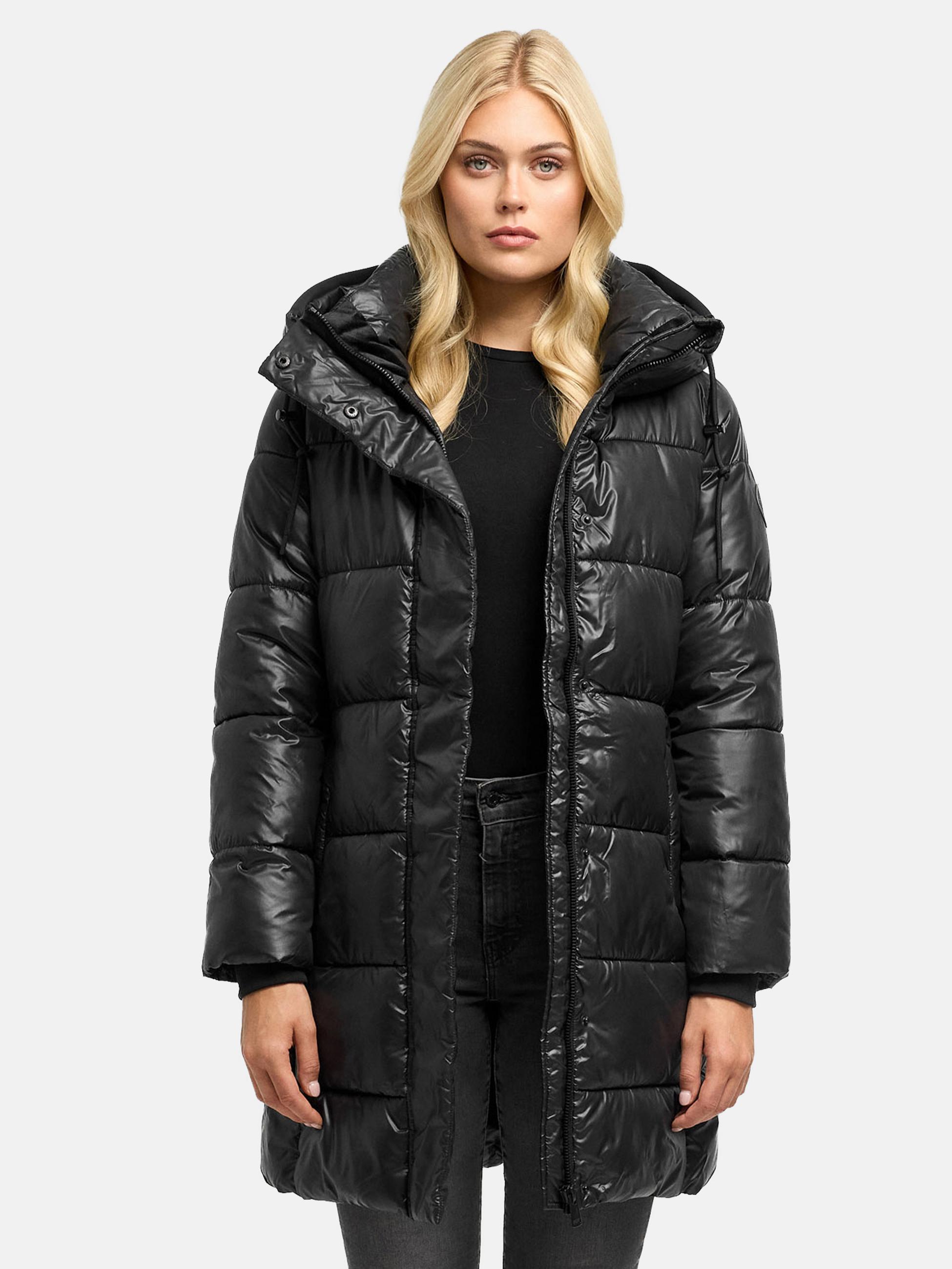 Steppmantel mit matt schimmerndem Obermaterial "Yumee XVI" Black