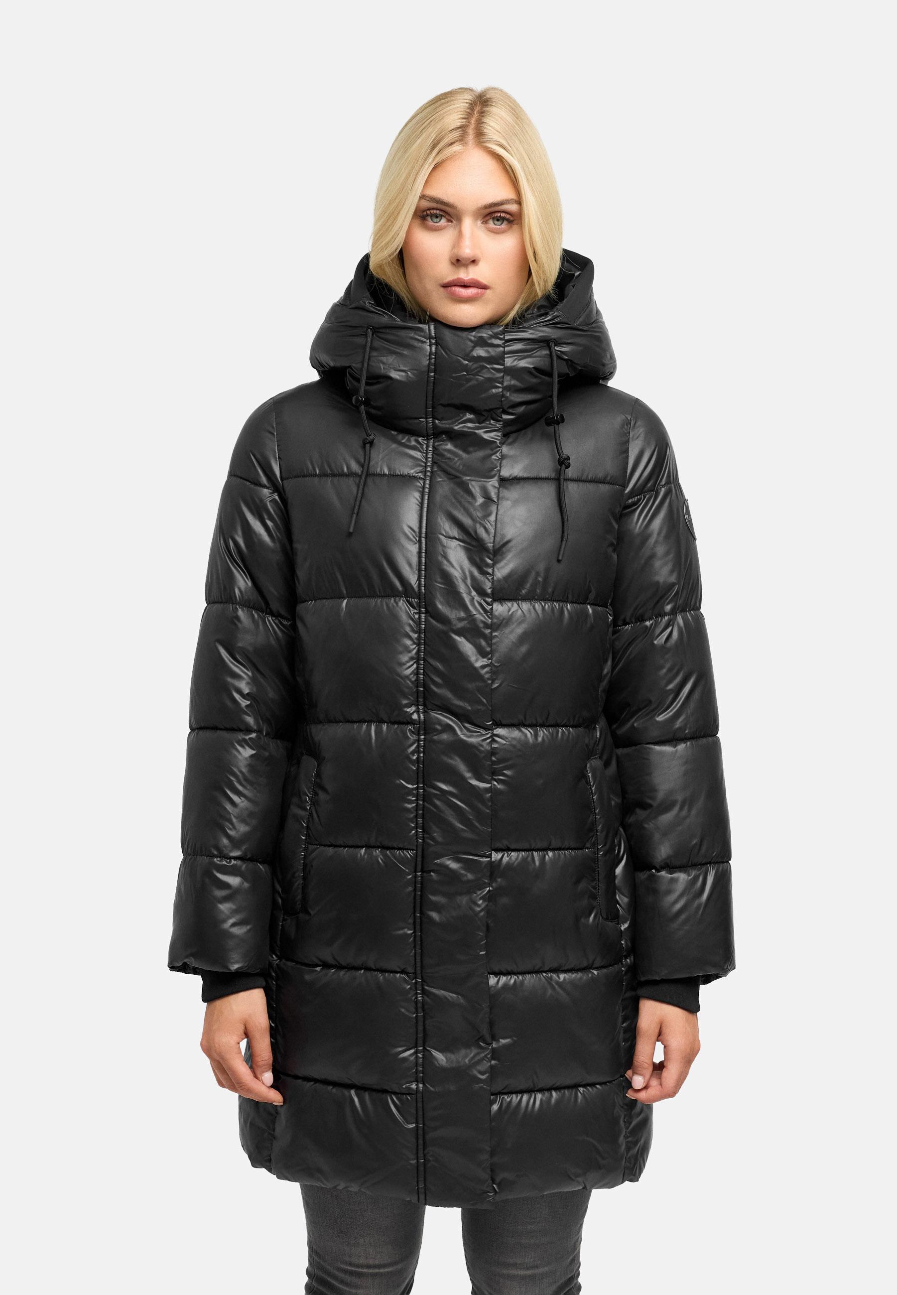 Steppmantel mit matt schimmerndem Obermaterial "Yumee XVI" Black