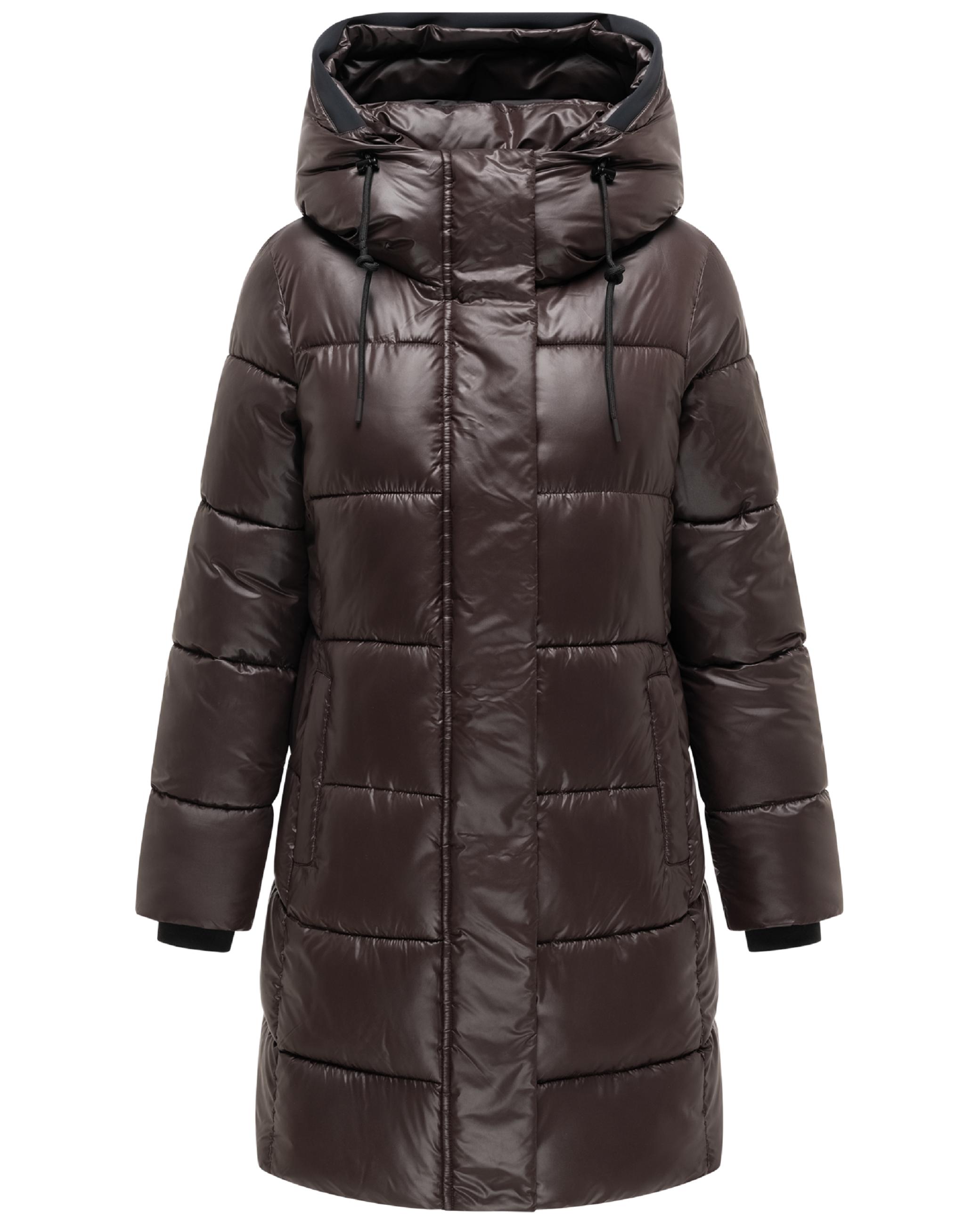 Steppmantel mit matt schimmerndem Obermaterial "Yumee XVI" Choco