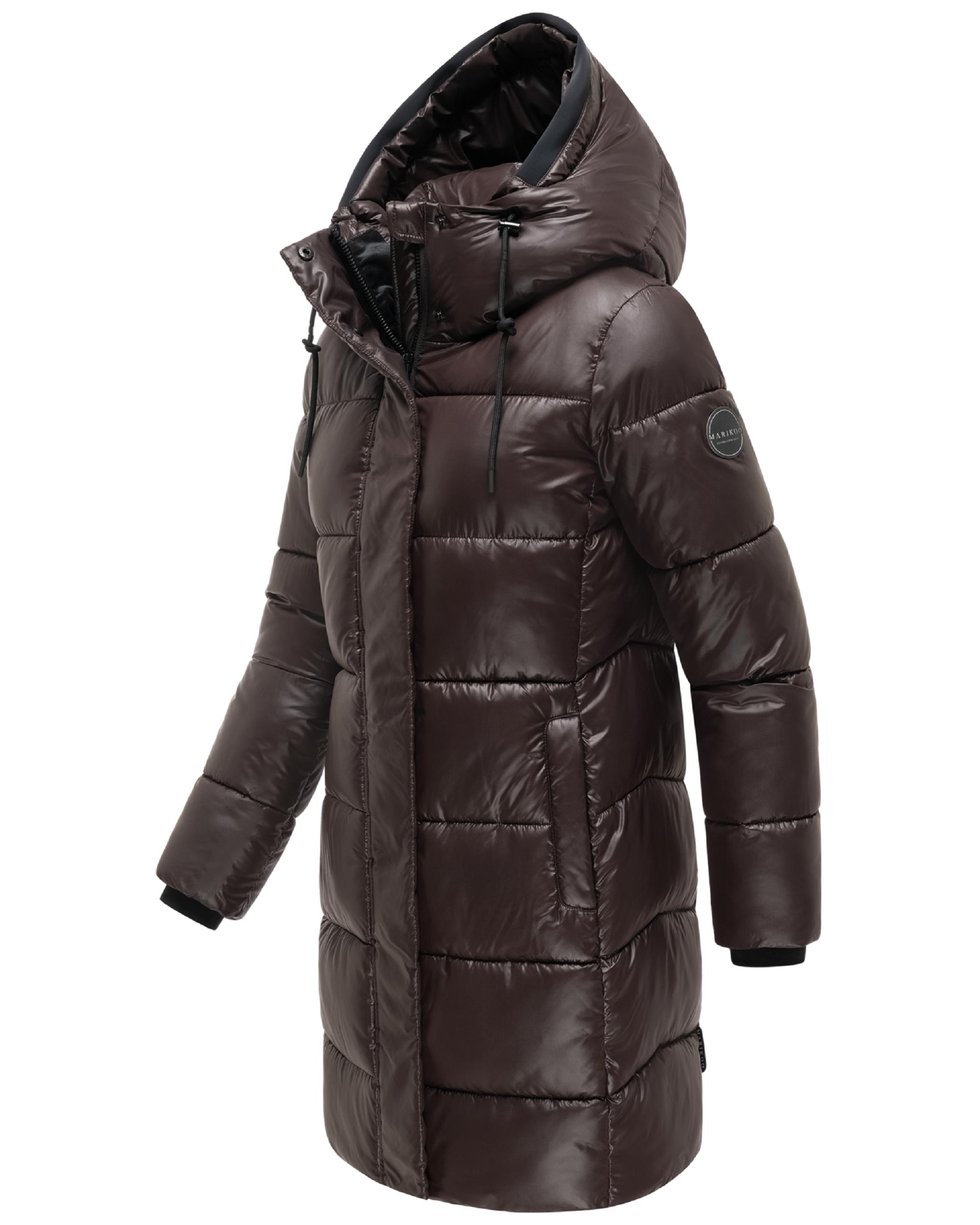 Steppmantel mit matt schimmerndem Obermaterial "Yumee XVI" Choco