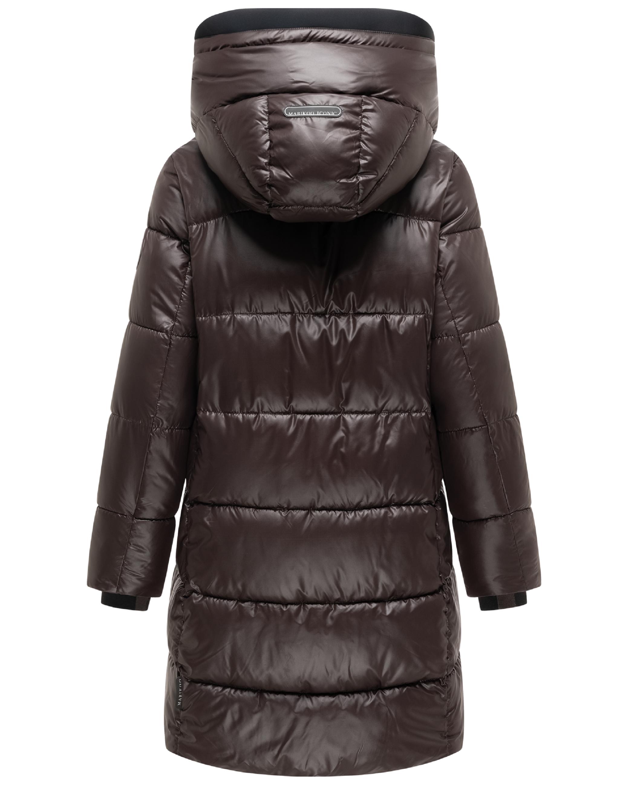Steppmantel mit matt schimmerndem Obermaterial "Yumee XVI" Choco