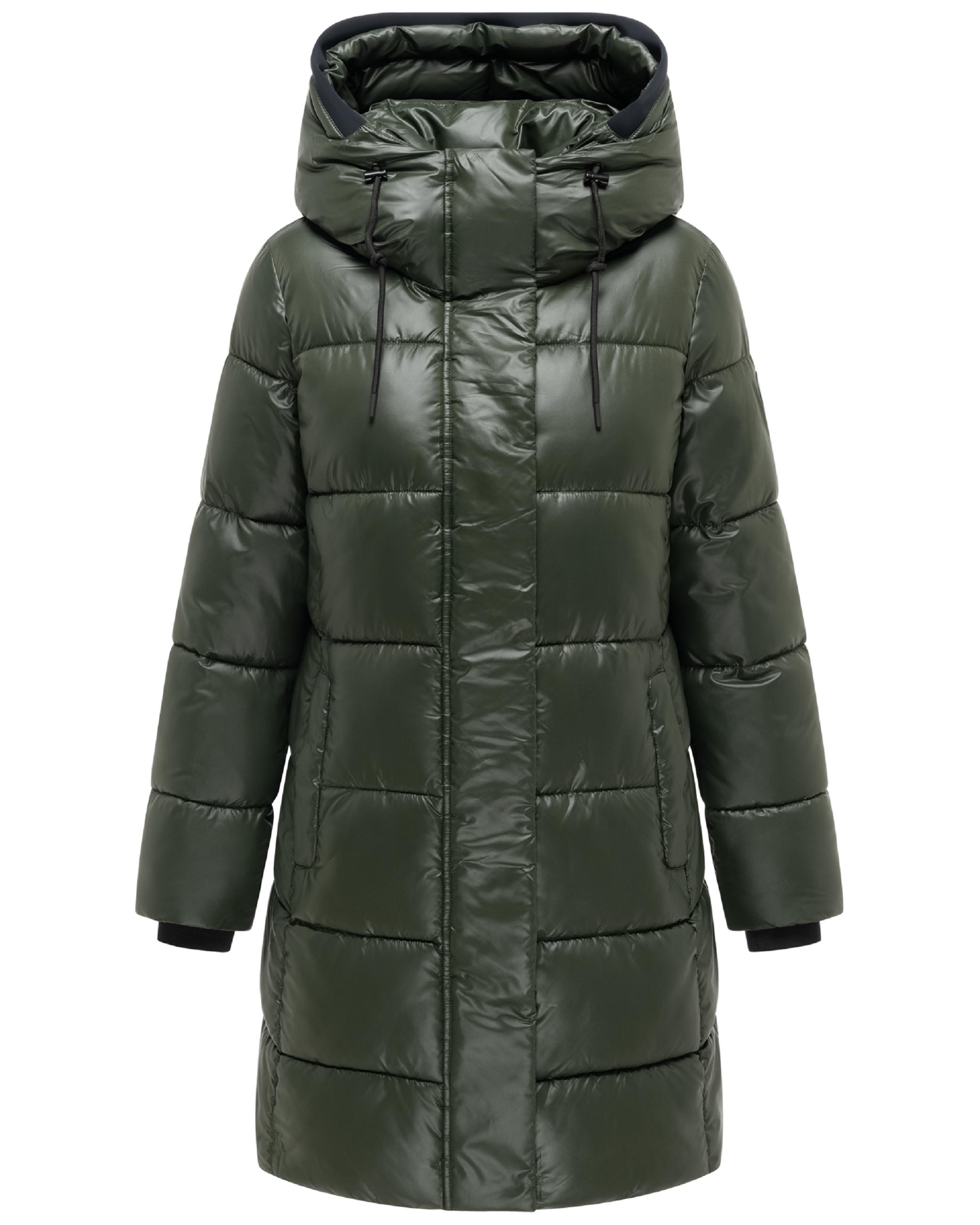 Steppmantel mit matt schimmerndem Obermaterial "Yumee XVI" Dark Olive