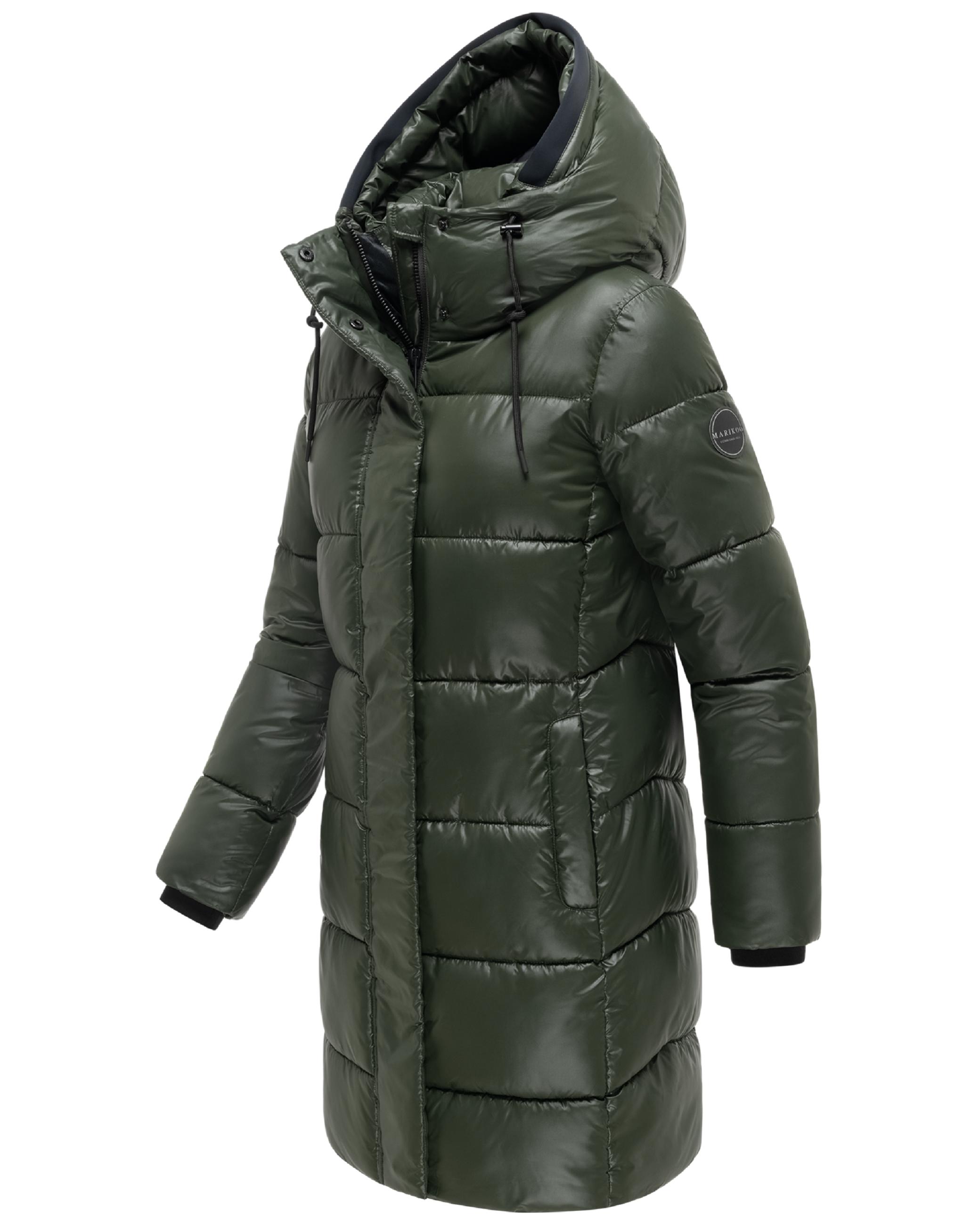 Steppmantel mit matt schimmerndem Obermaterial "Yumee XVI" Dark Olive