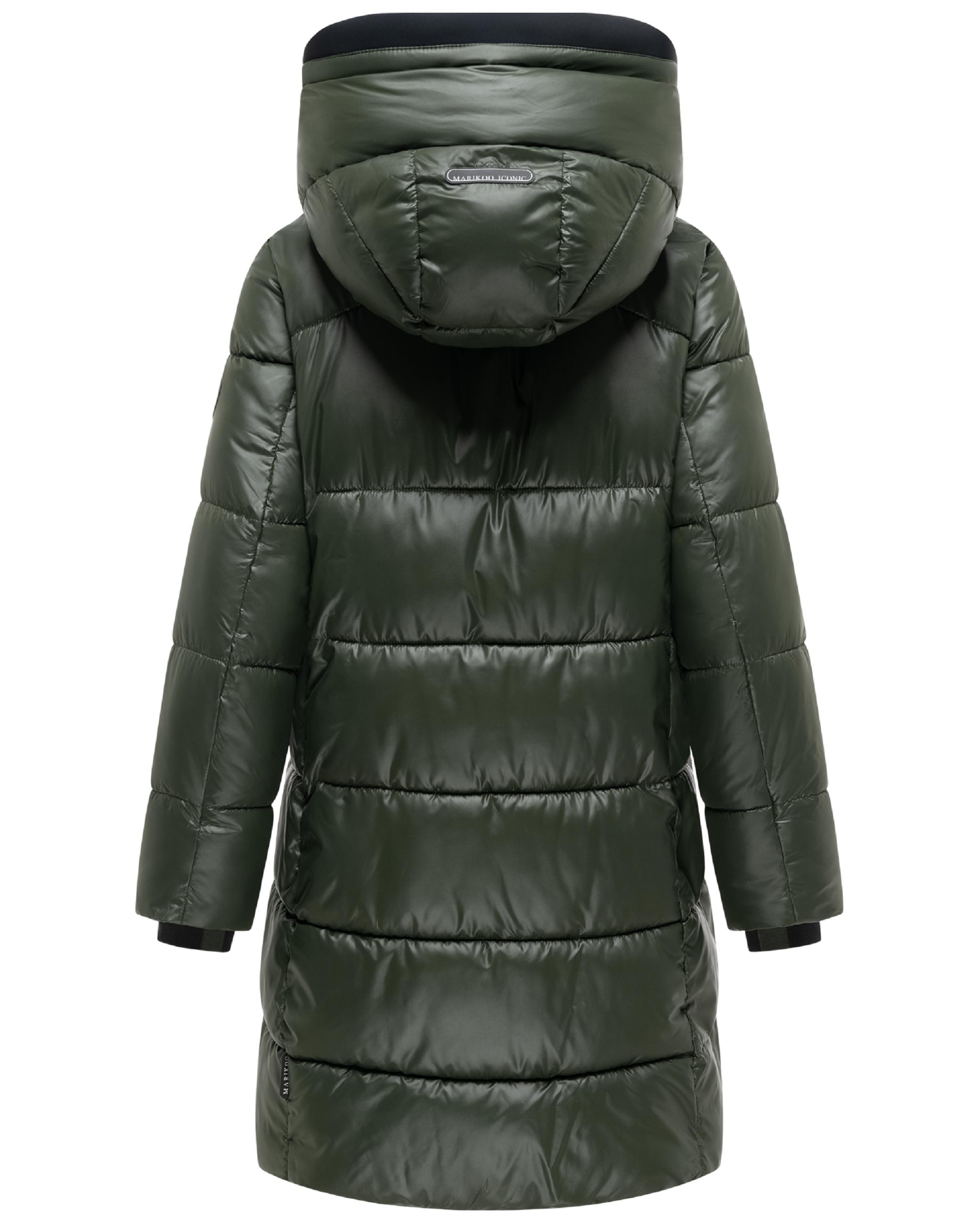 Steppmantel mit matt schimmerndem Obermaterial "Yumee XVI" Dark Olive