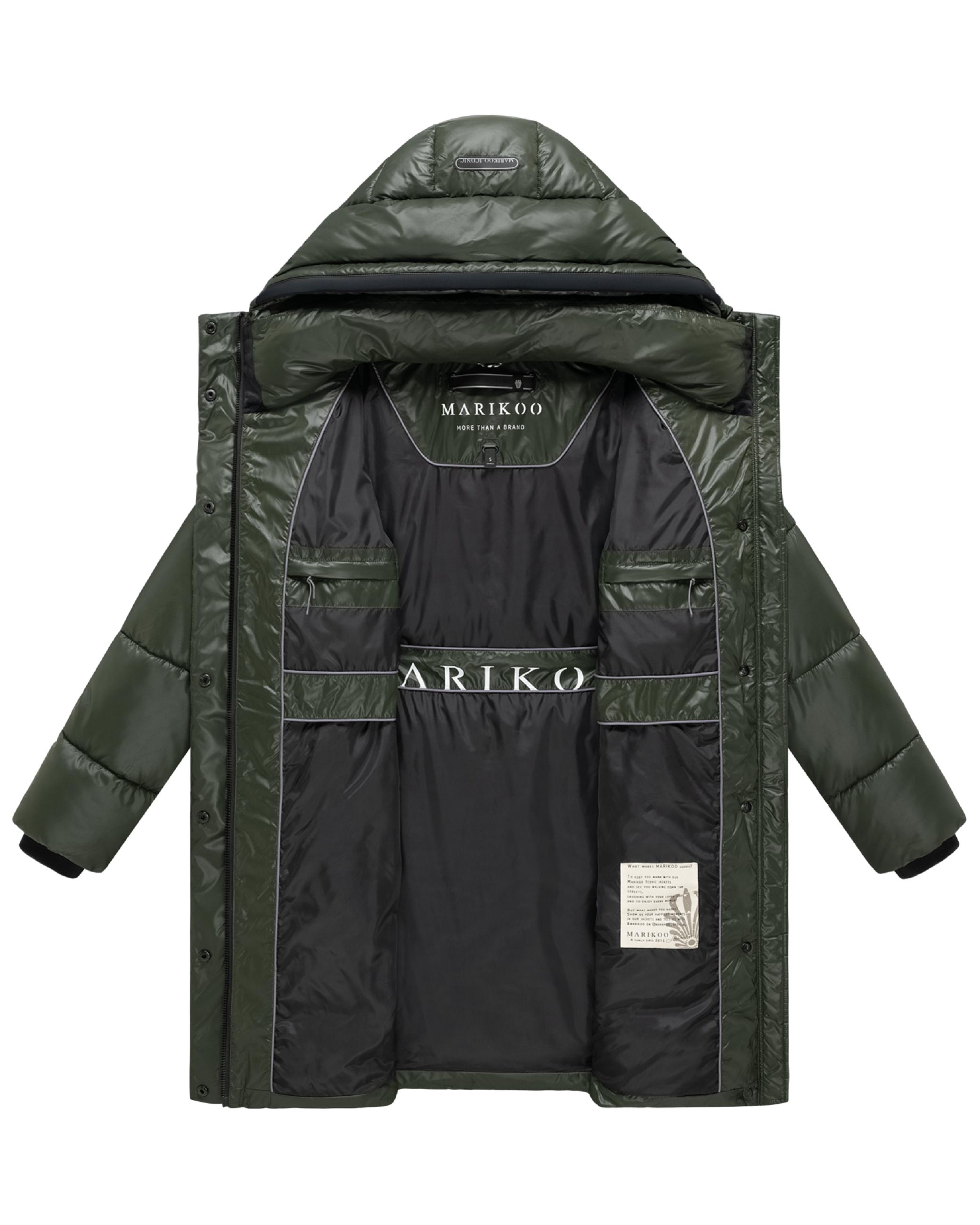 Steppmantel mit matt schimmerndem Obermaterial "Yumee XVI" Dark Olive