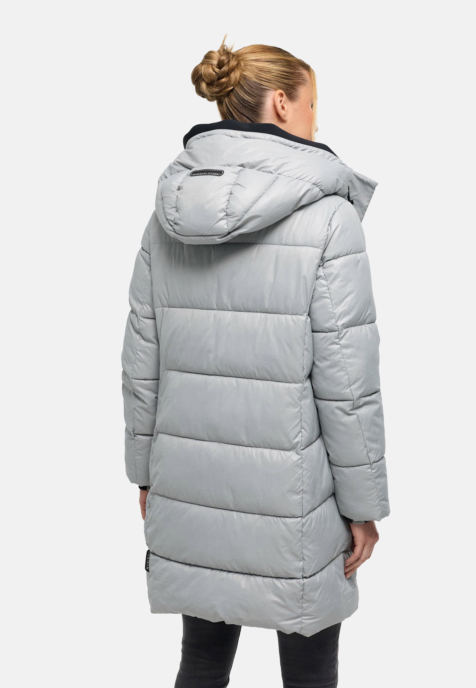Steppmantel mit matt schimmerndem Obermaterial "Yumee XVI" Grey