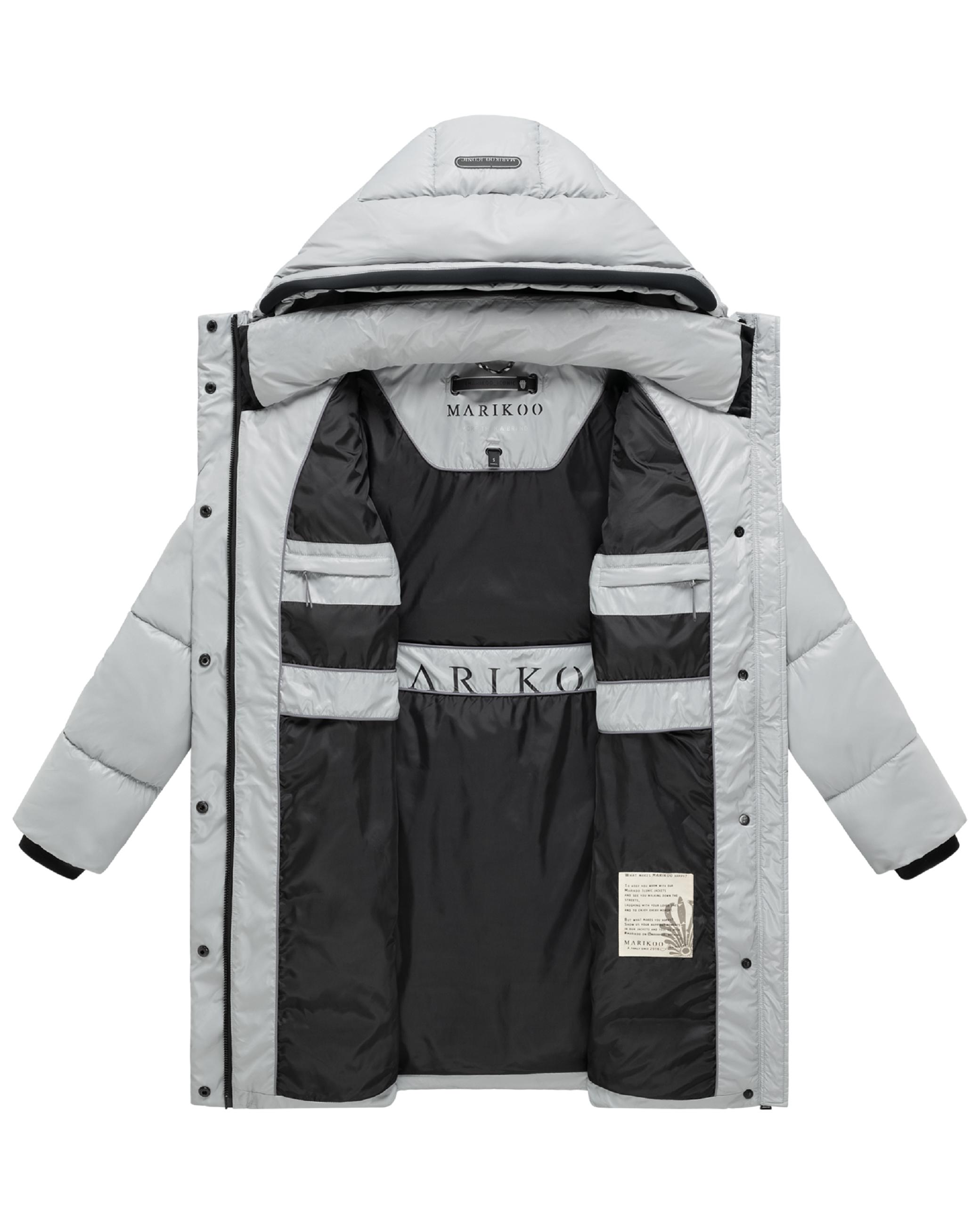 Steppmantel mit matt schimmerndem Obermaterial "Yumee XVI" Grey